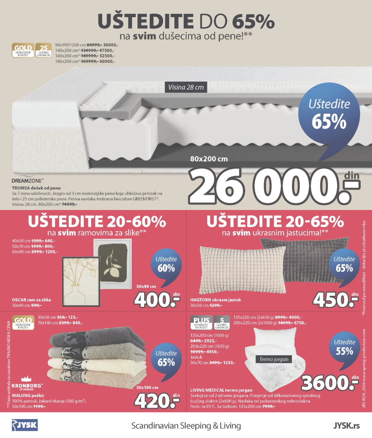 JYSK katalog sa završnim ponudama i sezonskim popustima