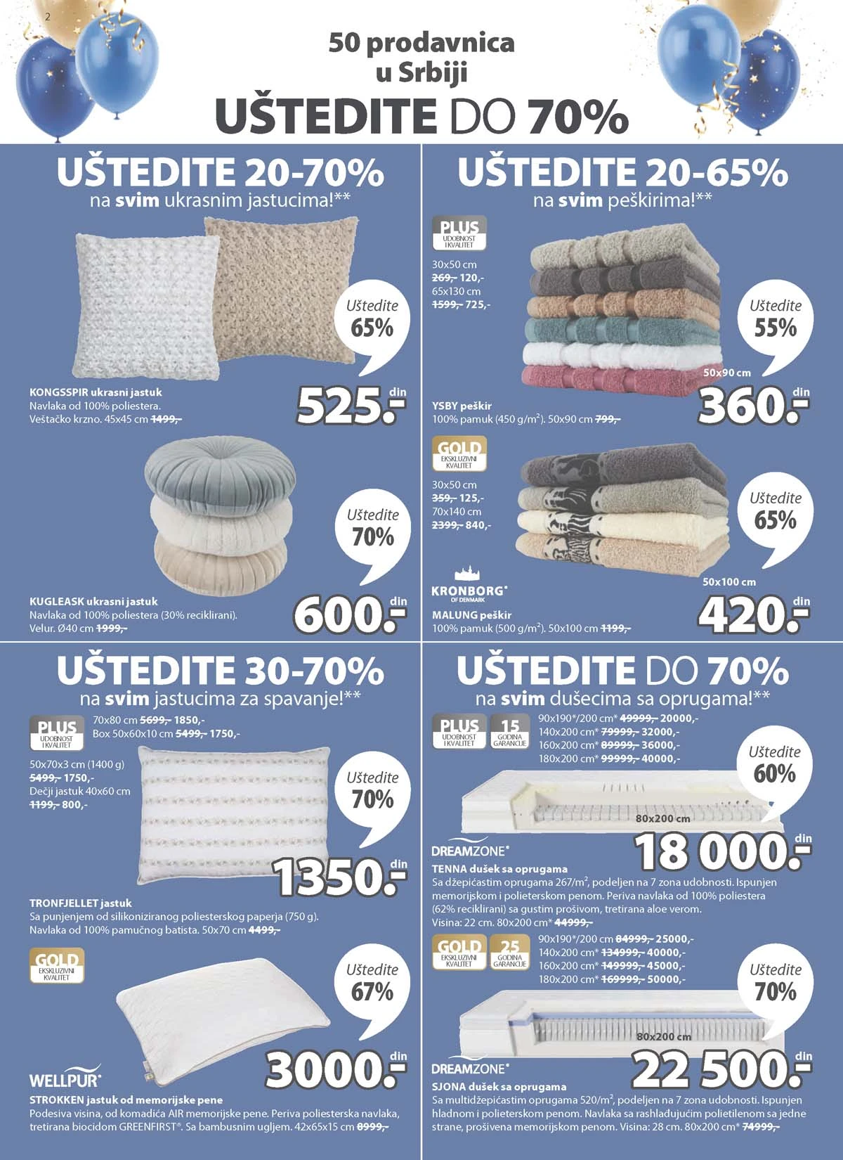 JYSK akcija nameštaja strana 2 JYSK katalog sniženja do 31.03.2026 strana 2 nameštaj i oprema za dom