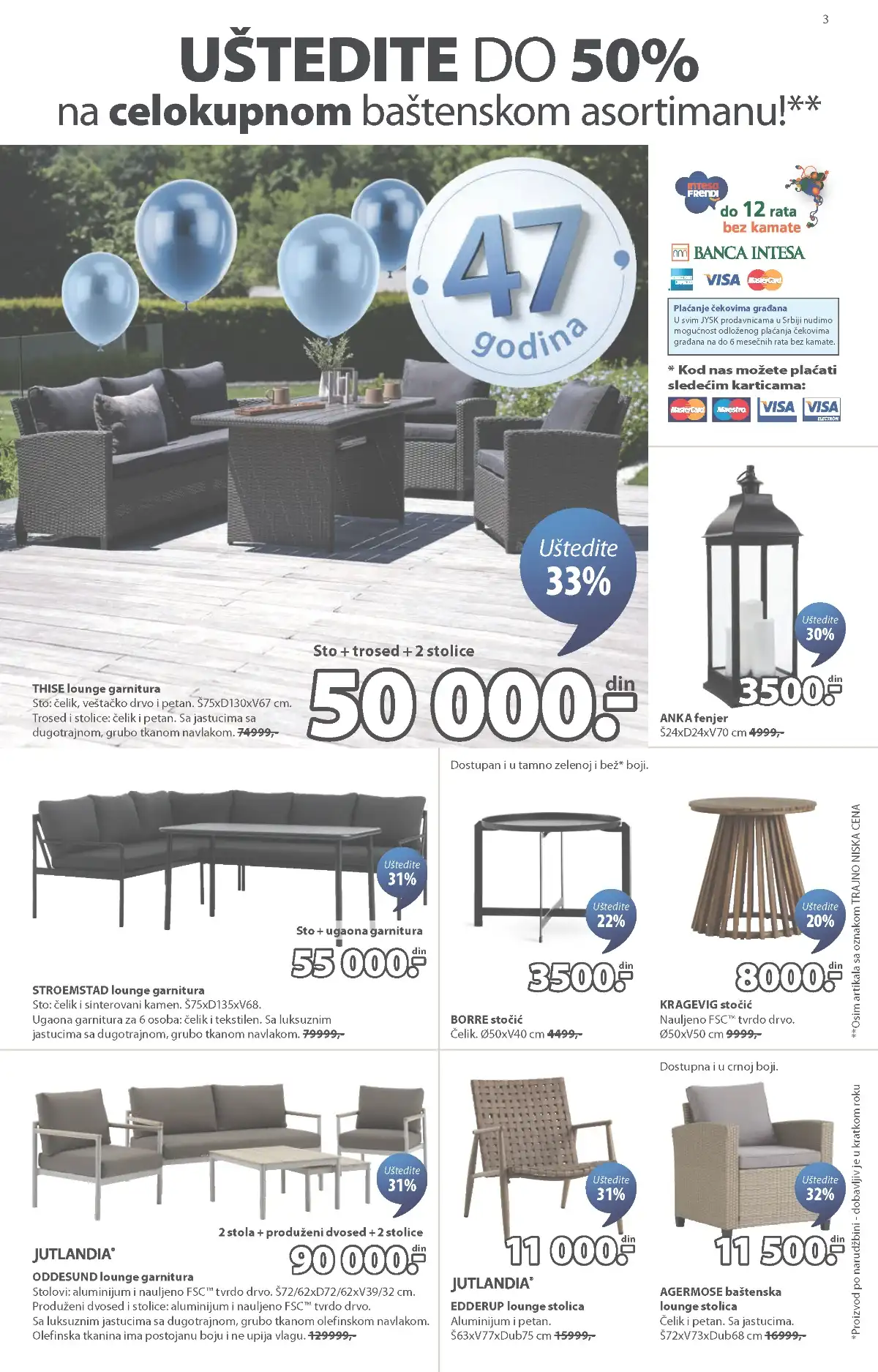 JYSK akcija do 50% baštenski setovi stolovi stolice terasa balkon strana 3