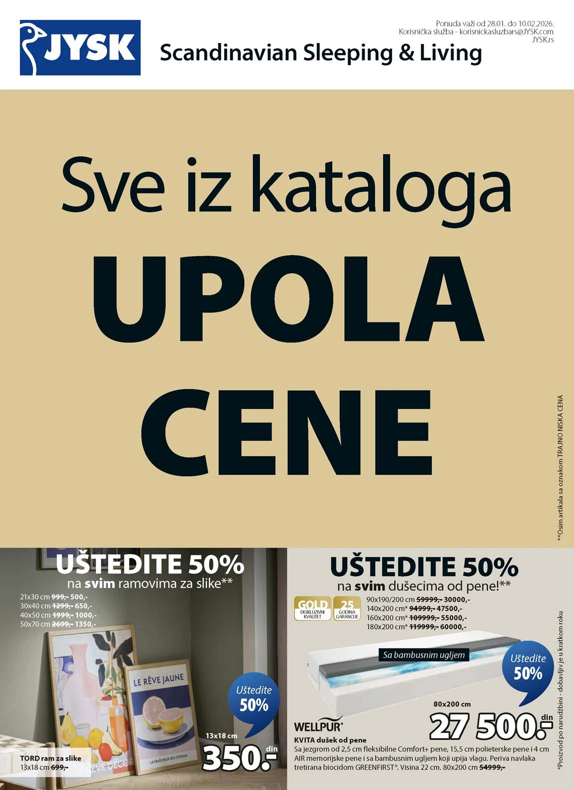 Jysk akcija sniženja Katalog