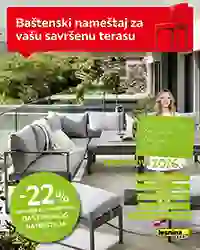 Lesnina akcija baštenski nameštaj sniženje 22% april 2026 katalog