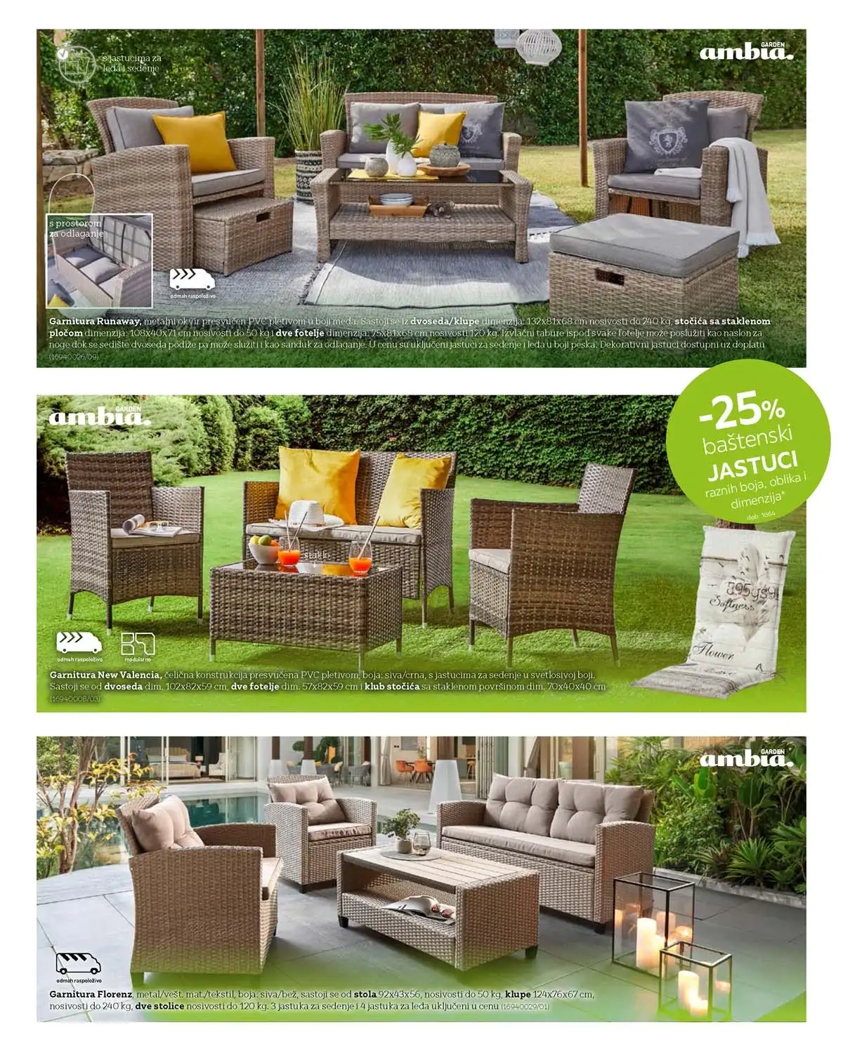 Lesnina katalog 2026 baštenski nameštaj sniženje 22% – strana 25