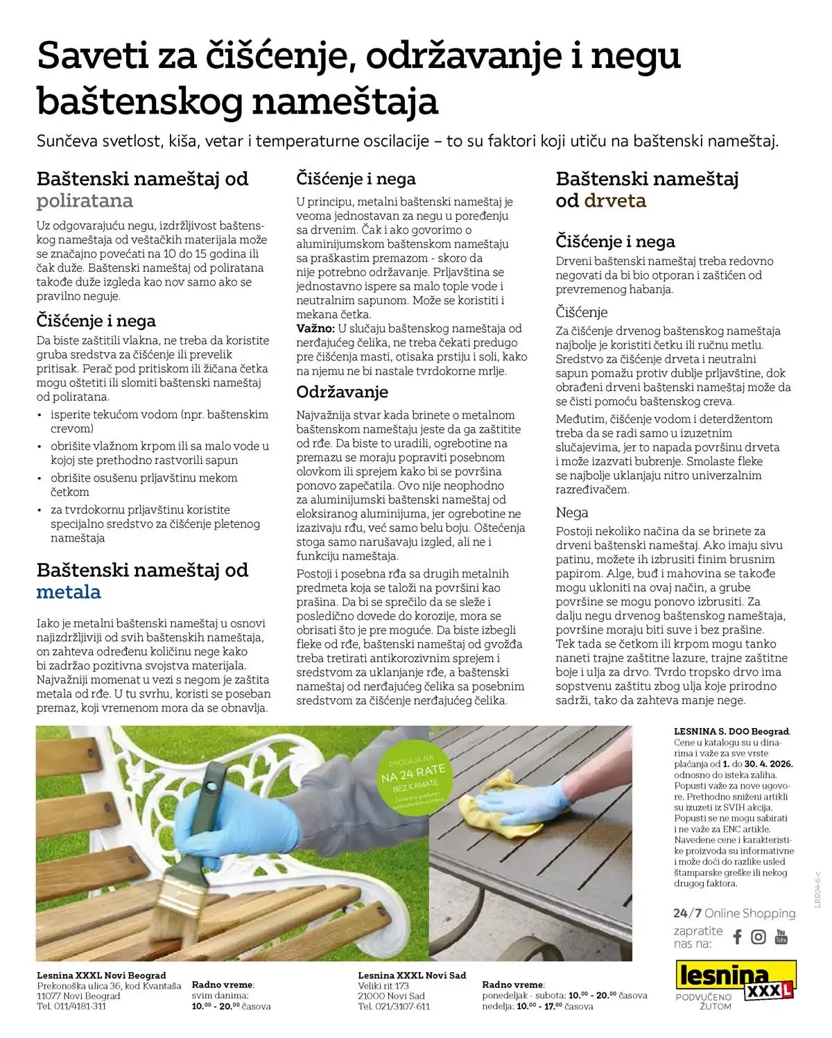 Lesnina katalog 2026 baštenski nameštaj sniženje 22% – strana 28