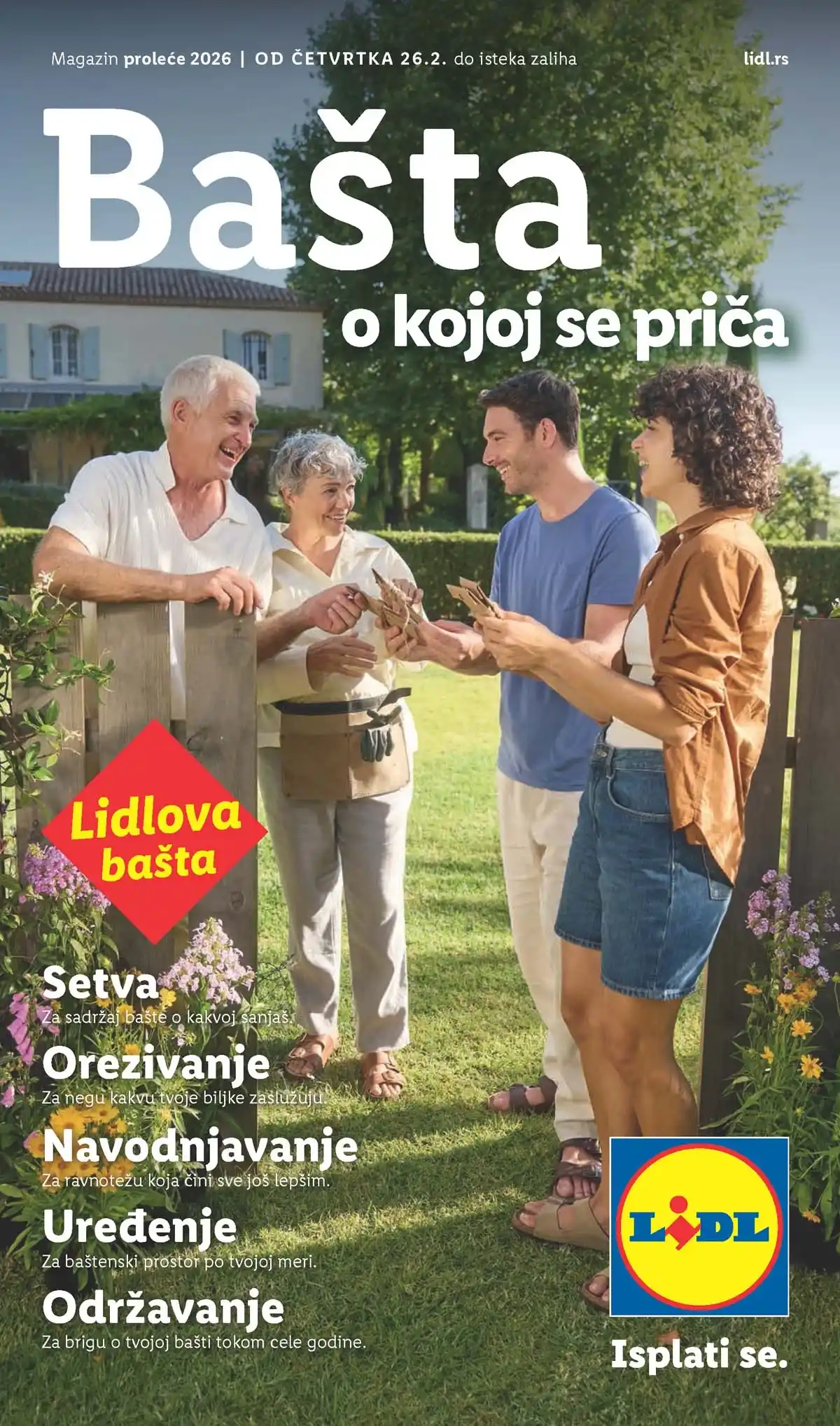 Lidl baštenski katalog Bašta o kojoj se priča prva strana