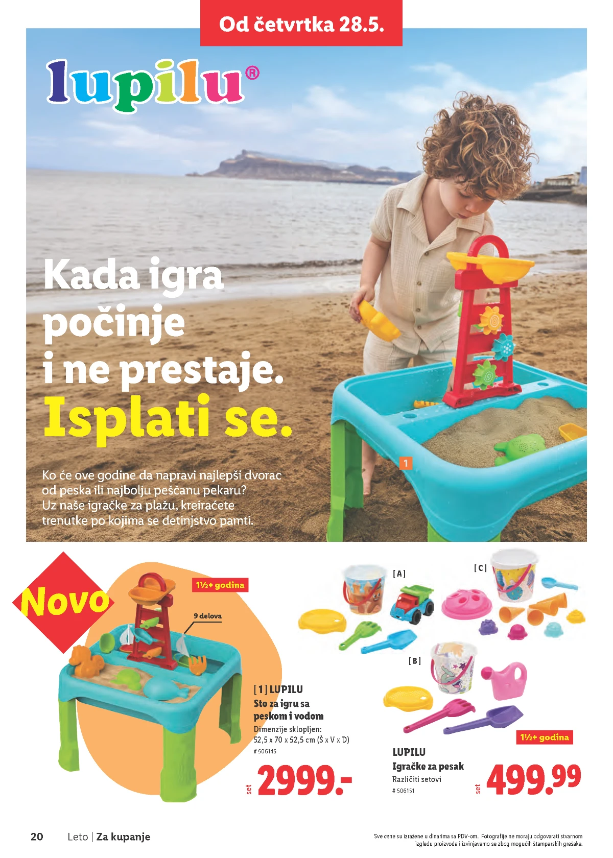 Lidl Leto 2026 strana 20 – oprema za kupanje, plažu i putovanja Lidl Leto 2026 strana 20 – asortiman za uživanje tokom leta