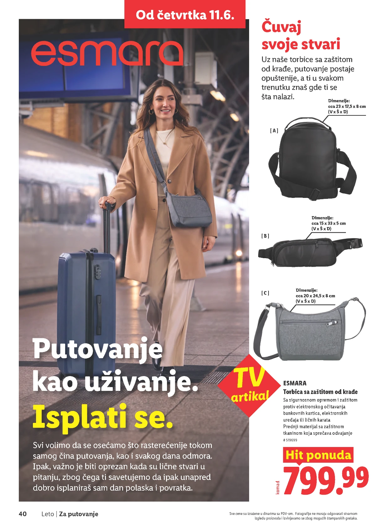 Lidl Leto 2026 strana 40 – oprema za kupanje, plažu i putovanja Lidl Leto 2026 strana 40 – asortiman za uživanje tokom leta