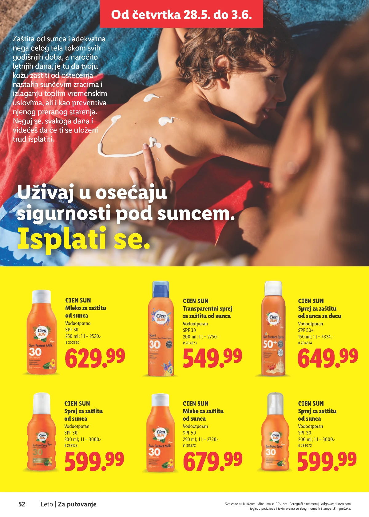 Lidl Leto 2026 strana 52 – oprema za kupanje, plažu i putovanja Lidl Leto 2026 strana 52 – asortiman za uživanje tokom leta