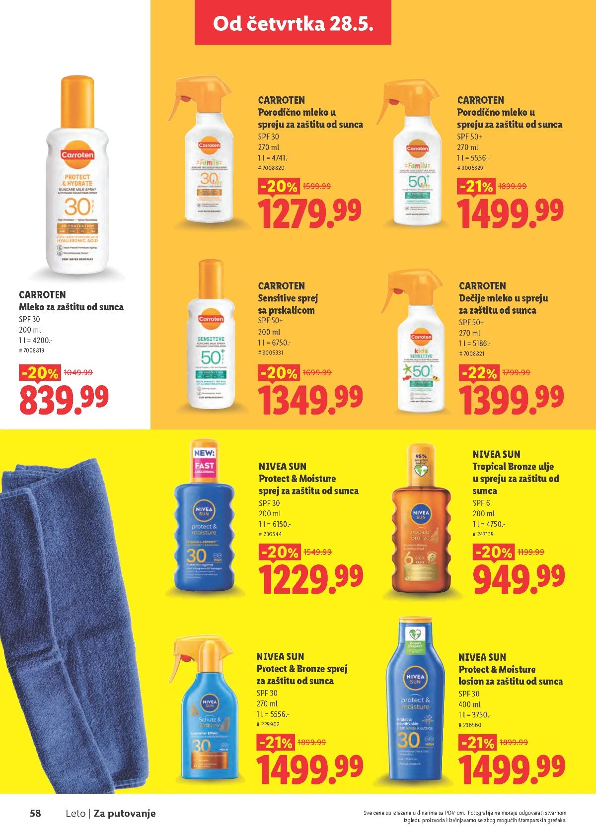 Lidl Leto 2026 strana 58 – oprema za kupanje, plažu i putovanja Lidl Leto 2026 strana 58 – asortiman za uživanje tokom leta