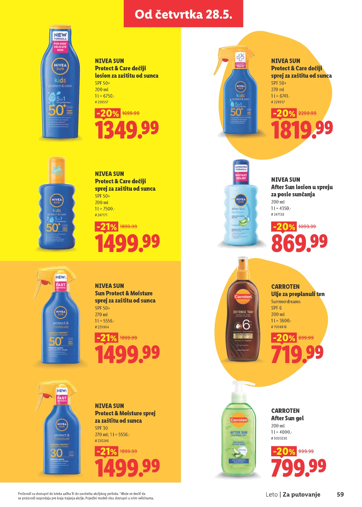 Lidl Leto 2026 strana 59 – oprema za kupanje, plažu i putovanja Lidl Leto 2026 strana 59 – asortiman za uživanje tokom leta