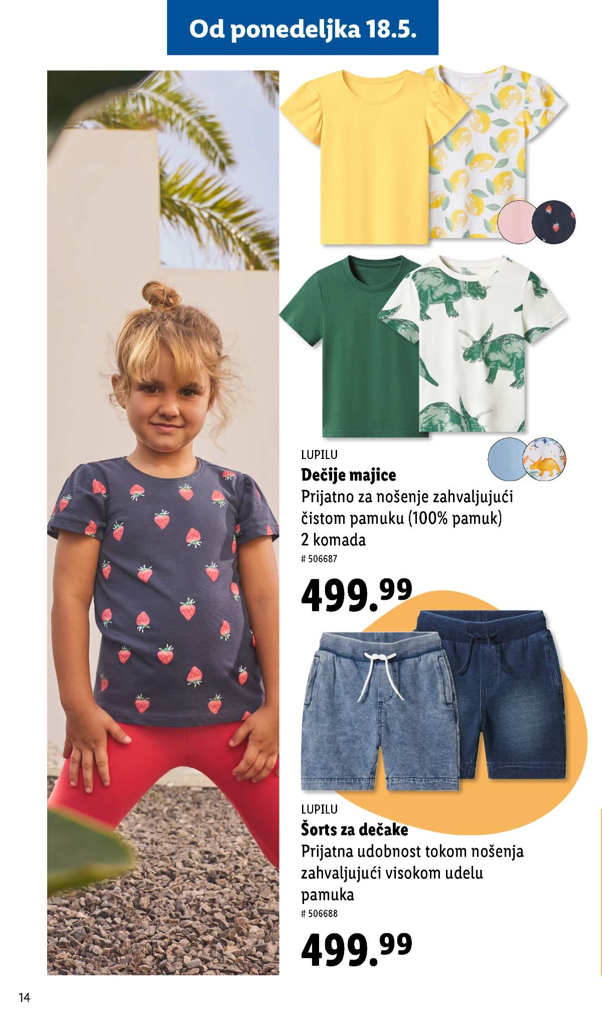 Lidl Lupilu majice i šortsevi deca