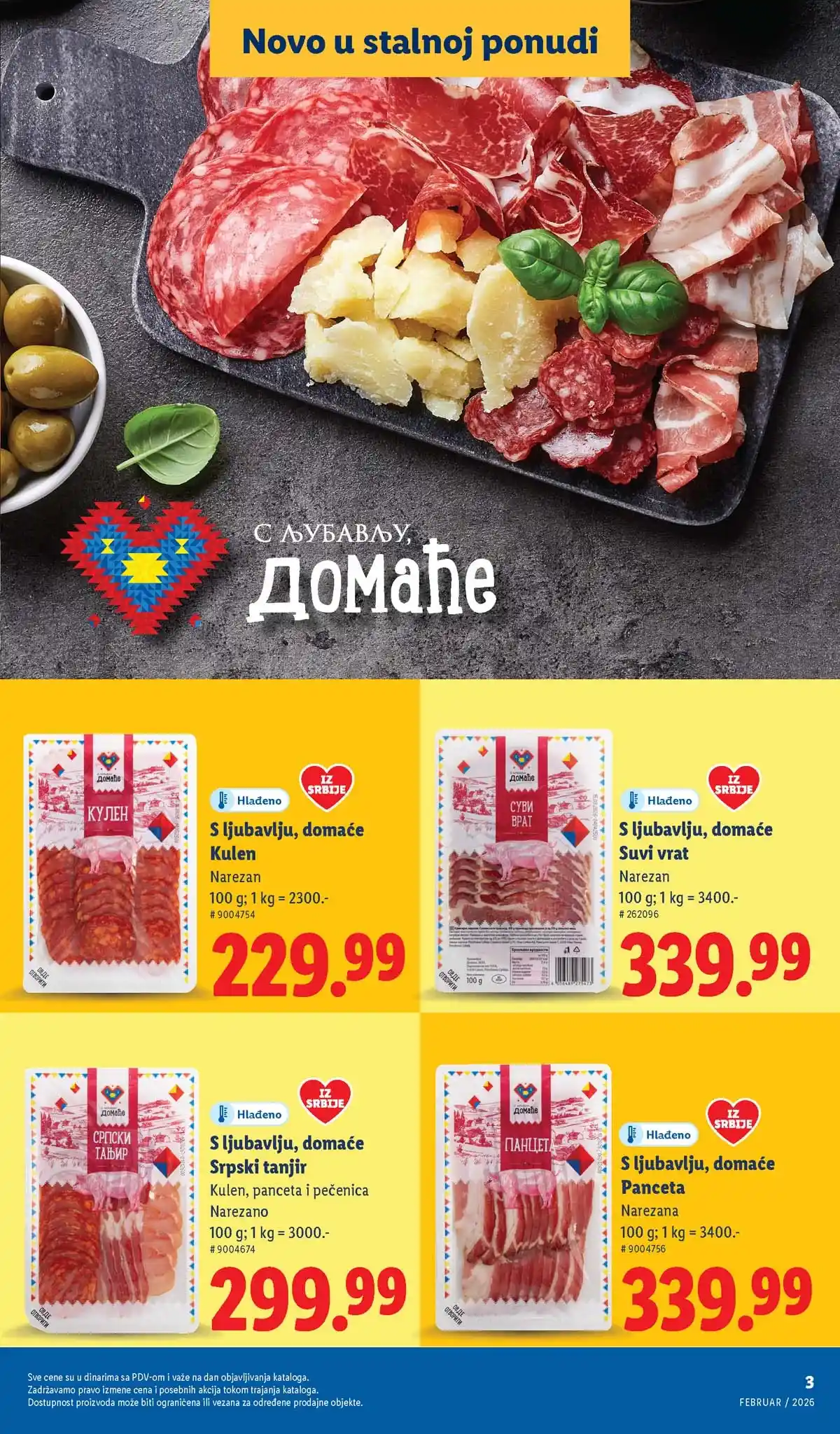 Lidl katalog sniženja „Novo, a već omiljeno“ – strana 3, februar 2026 Srbija