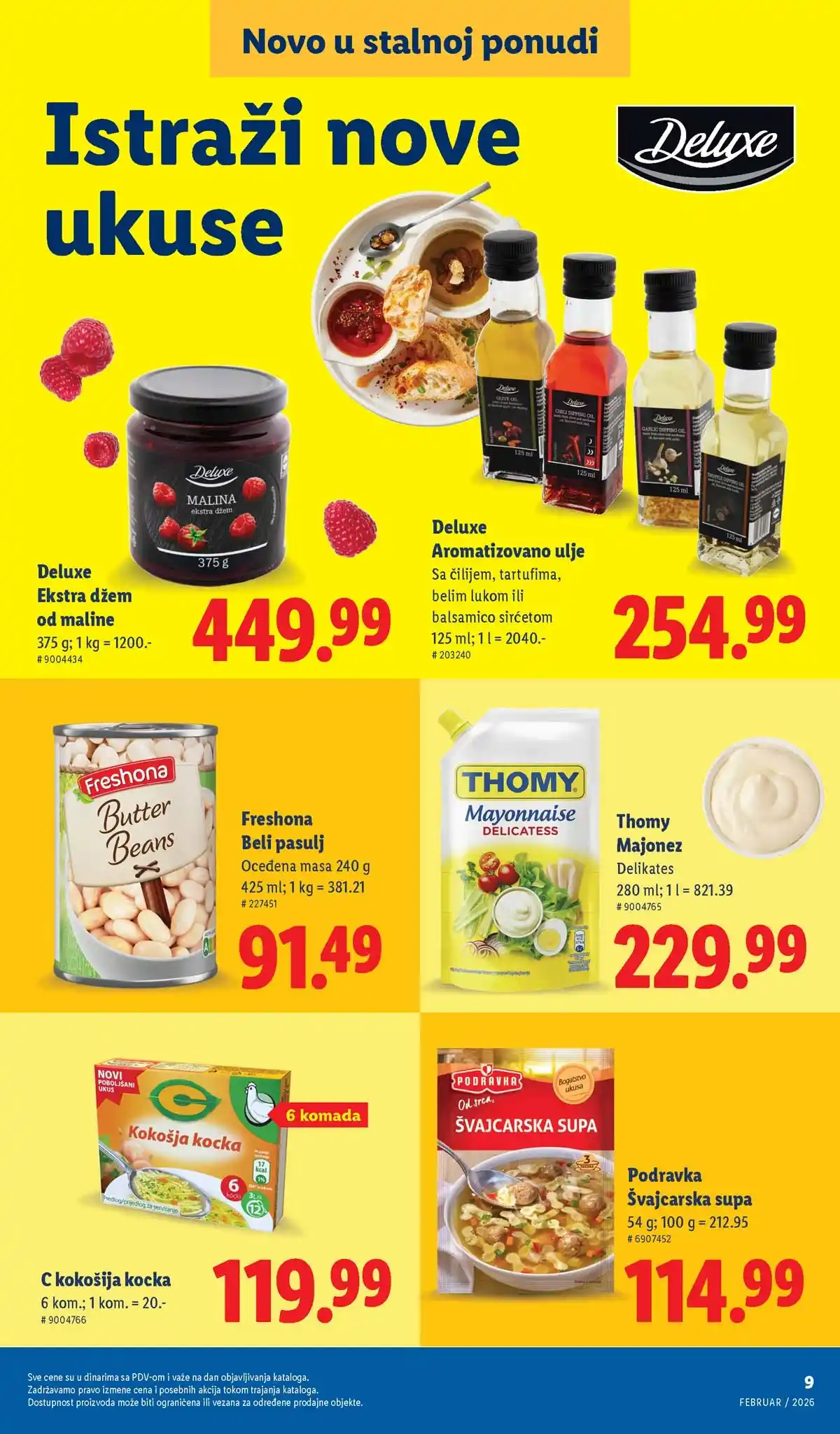 Lidl katalog sniženja „Novo, a već omiljeno“ – strana 9, februar 2026 Srbija