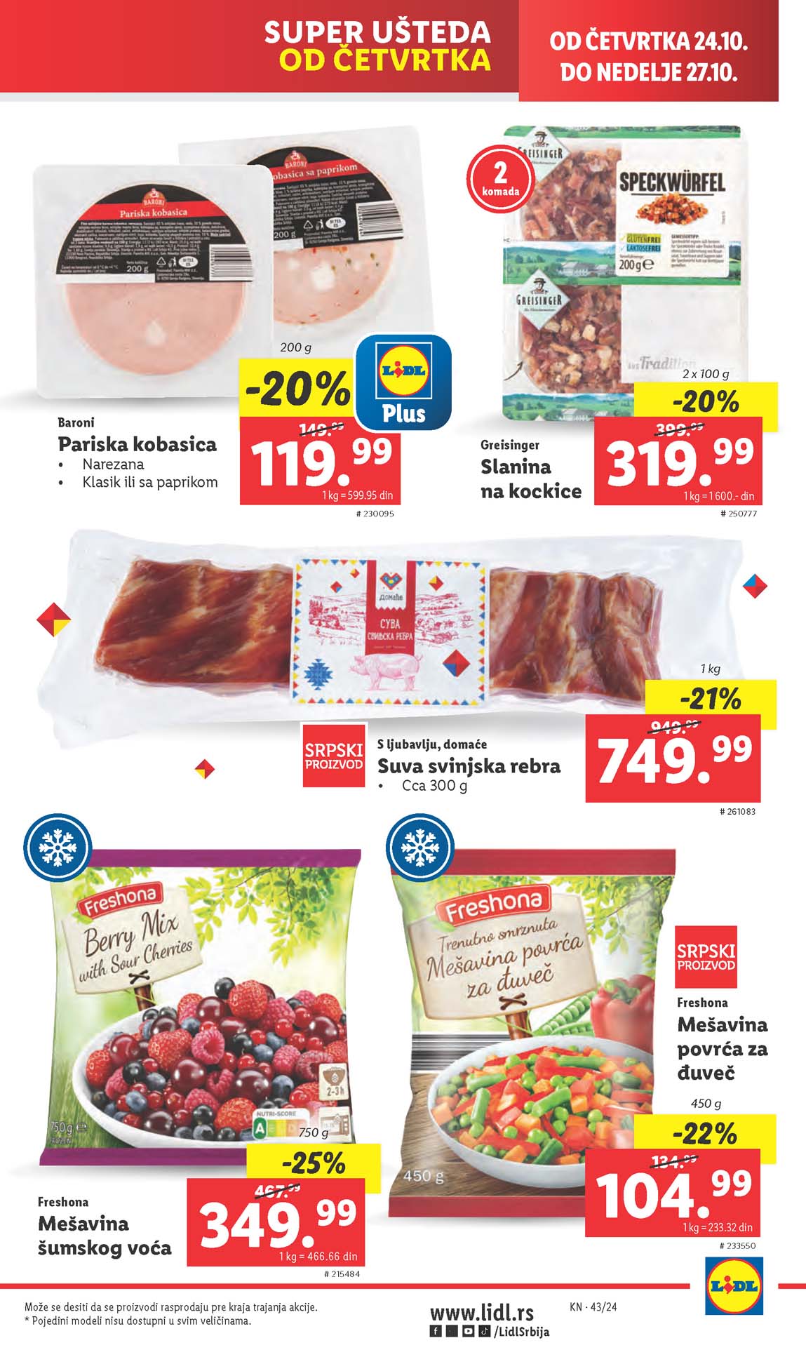 LIDL SNIZENJE SNIZENJA  KATALOG AKCIJA