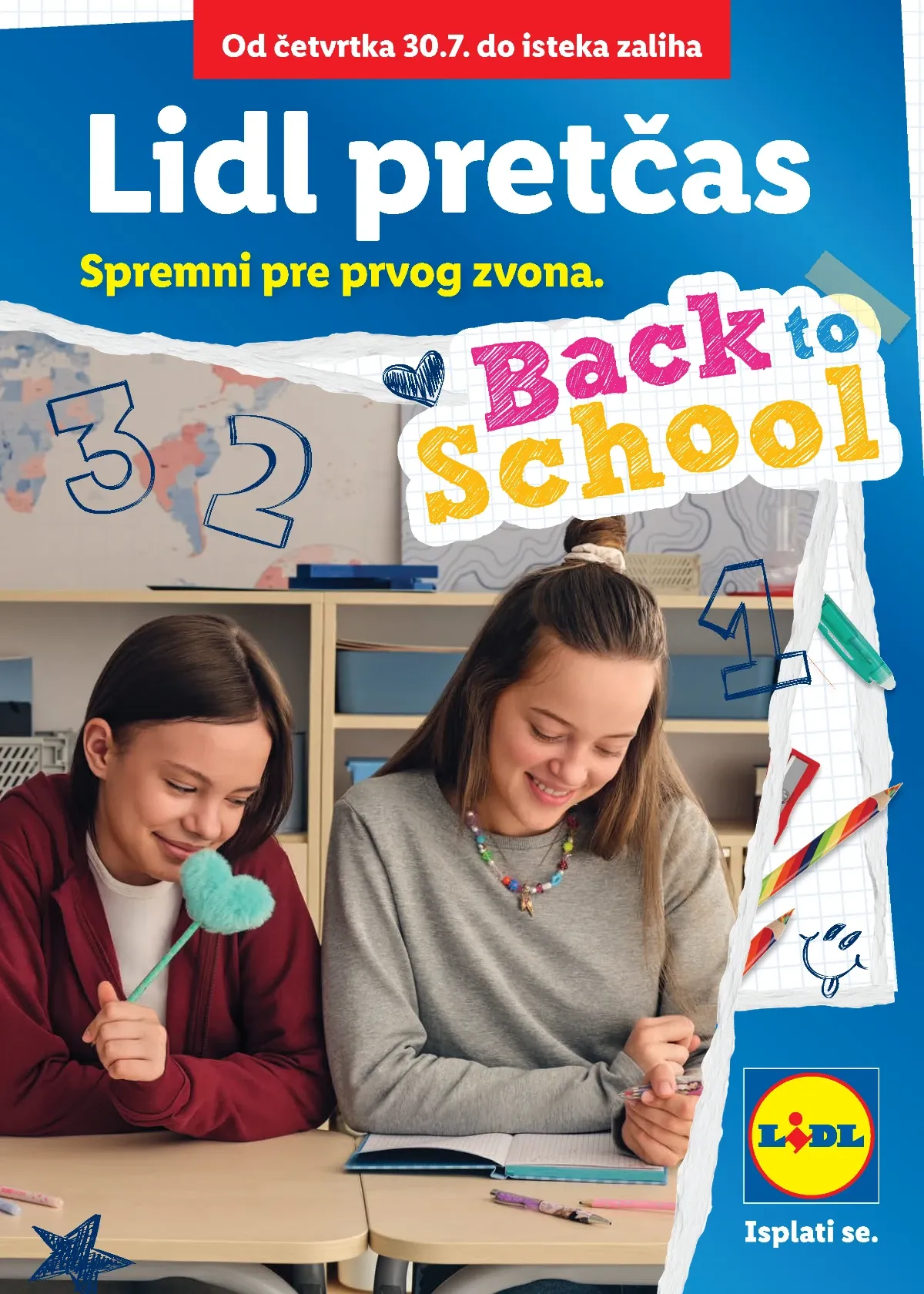 Lidl Back to School školski katalog – uštede do 70% na sveske, rančeve, pernice, bojice, školski pribor i opremu za povratak u školu