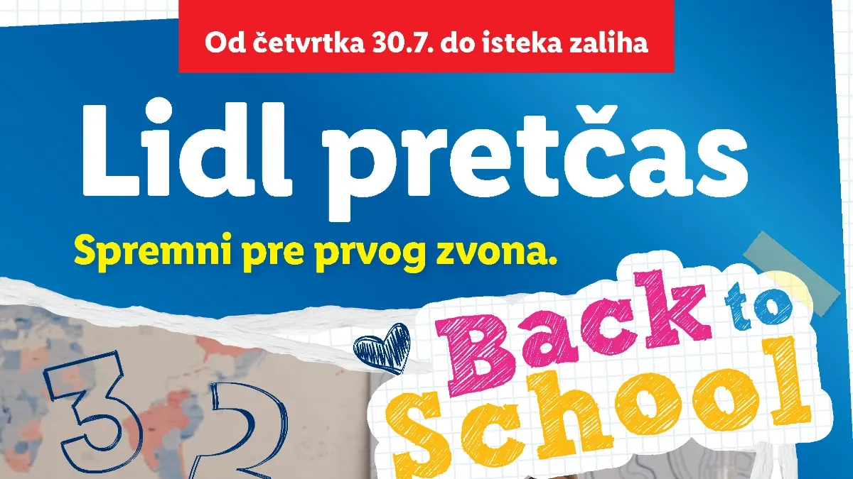 Lidl školski katalog Back to School – uštede do 70% na sveske, rančeve, pernice, školski pribor i opremu za povratak u školu