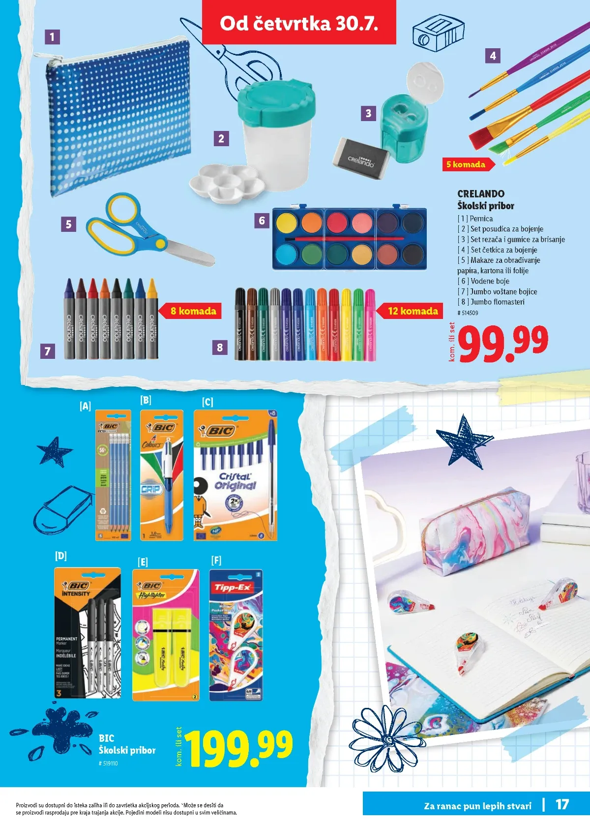 Lidl školski katalog stranica 17 – BIC školski pribor, bojice i makaze