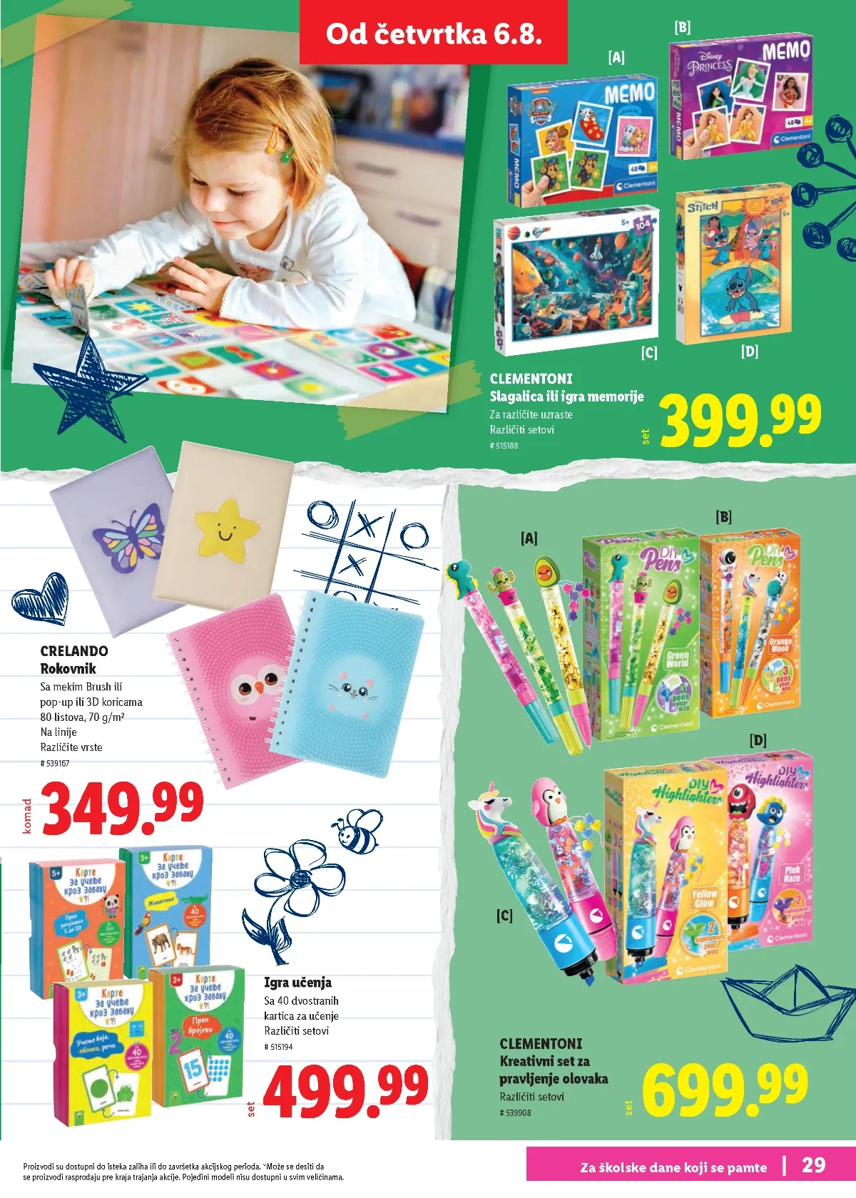 Lidl školski katalog stranica 29 – Clementoni edukativne igre i kreativni setovi