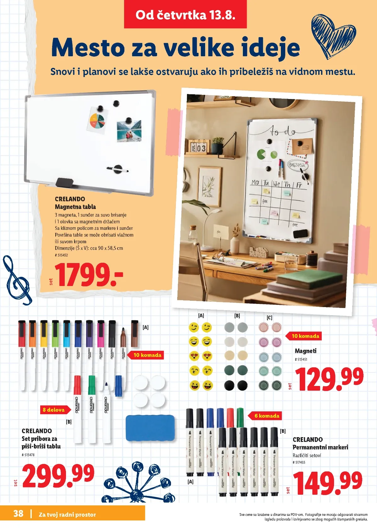 Lidl školski katalog stranica 38 – kancelarijski pribor i organizatori za radni sto