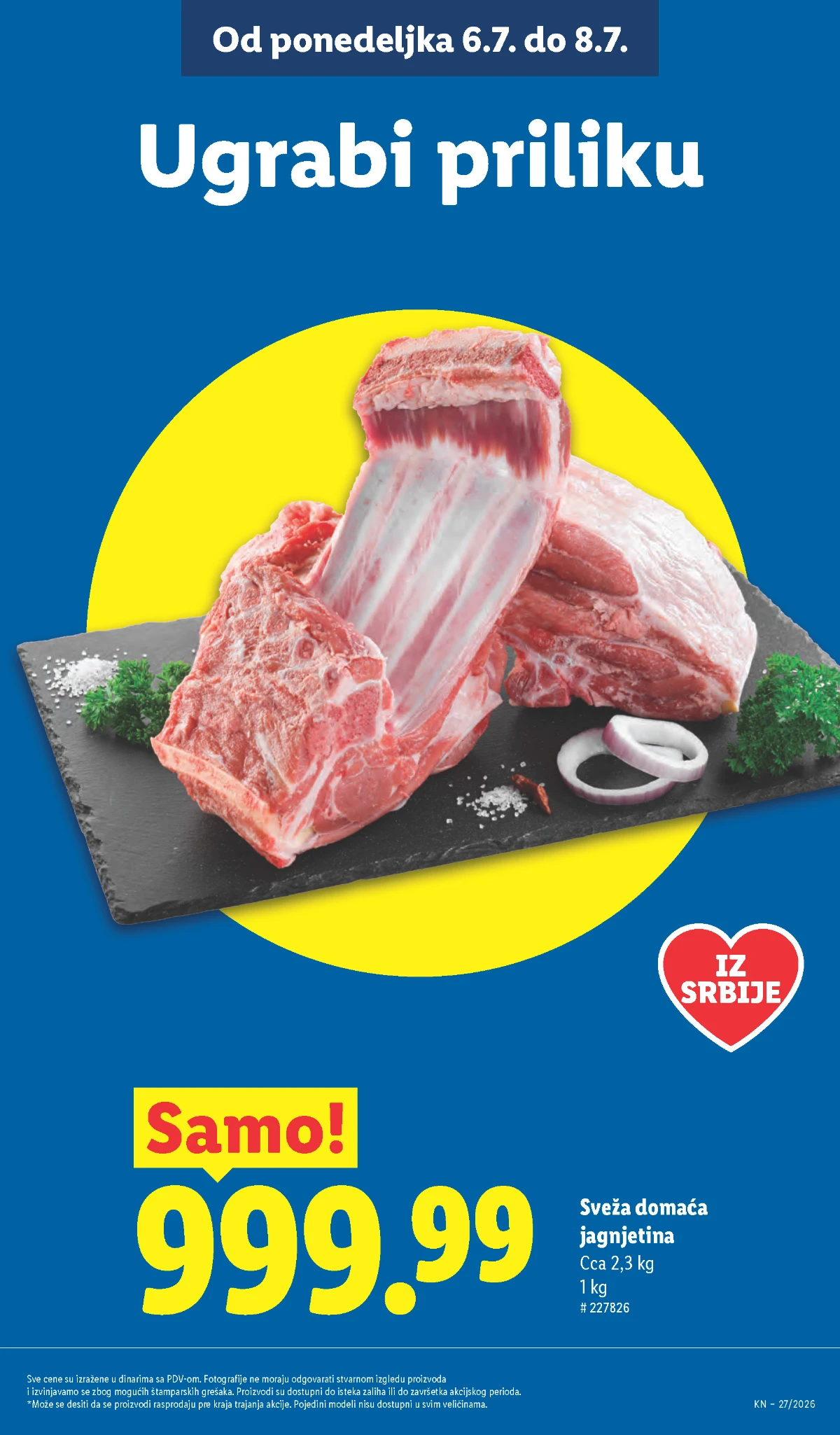 Prehrambeni proizvodi na akciji u Lidl katalogu od 02.07. do 08.07.2026