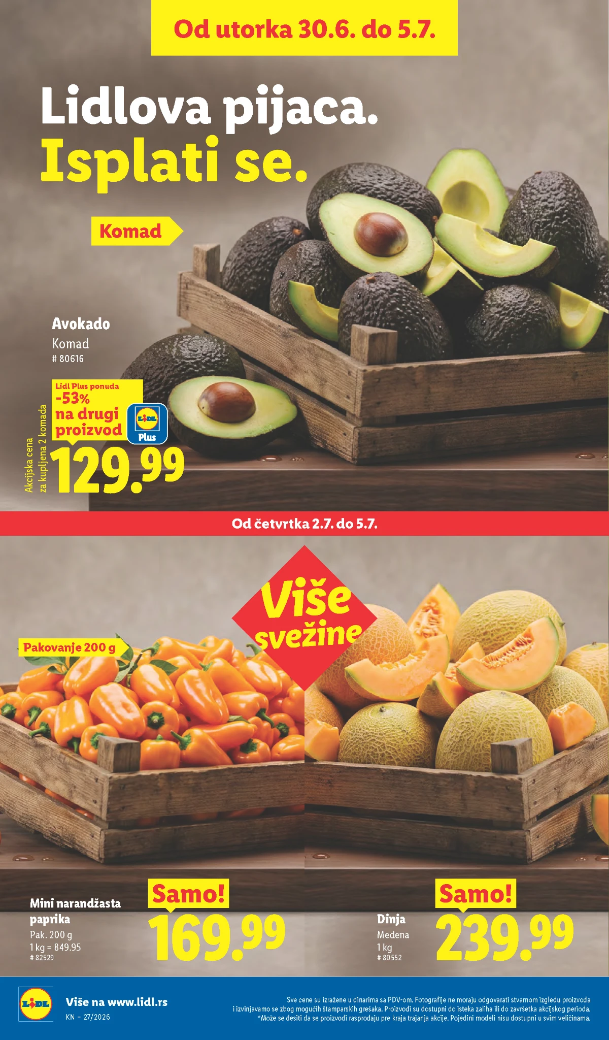 Sveže pecivo i pekarski proizvodi u Lidl katalogu od 02.07. do 08.07.2026