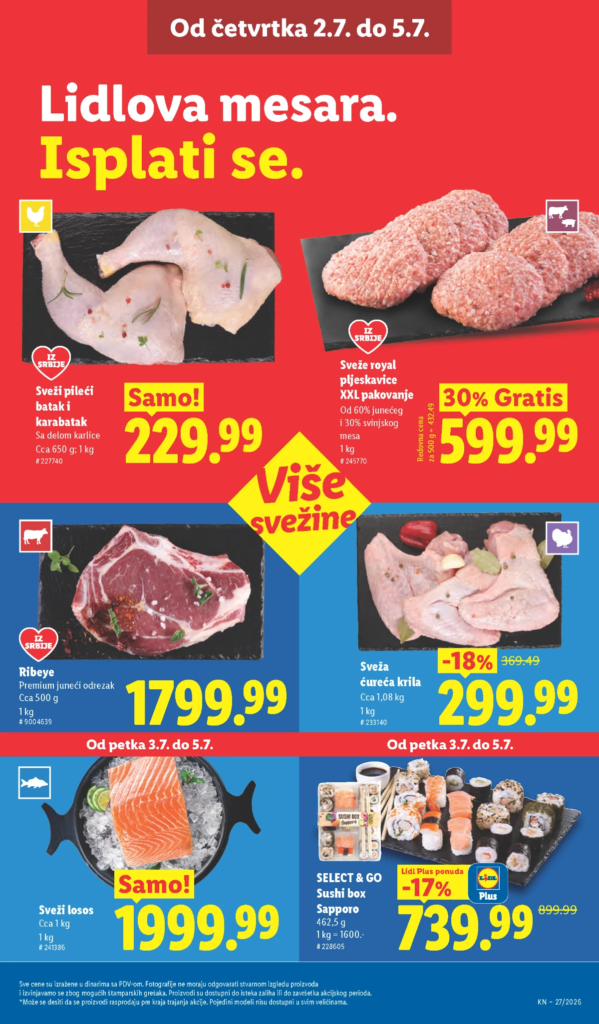 Letnja oprema i proizvodi za slobodno vreme u Lidl katalogu od 02.07. do 08.07.2026