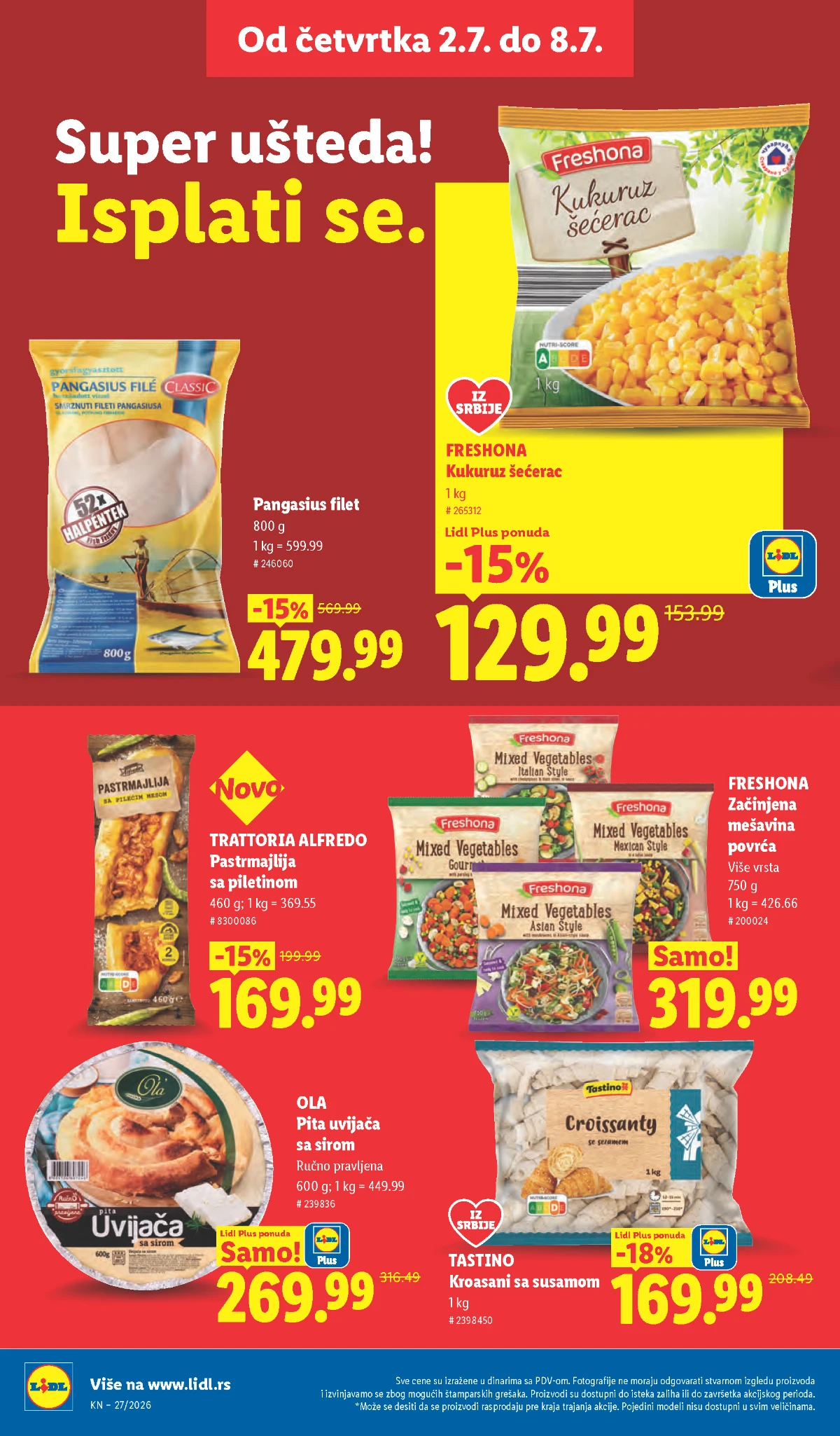 Pića, čokolade i proizvodi za domaćinstvo u Lidl katalogu