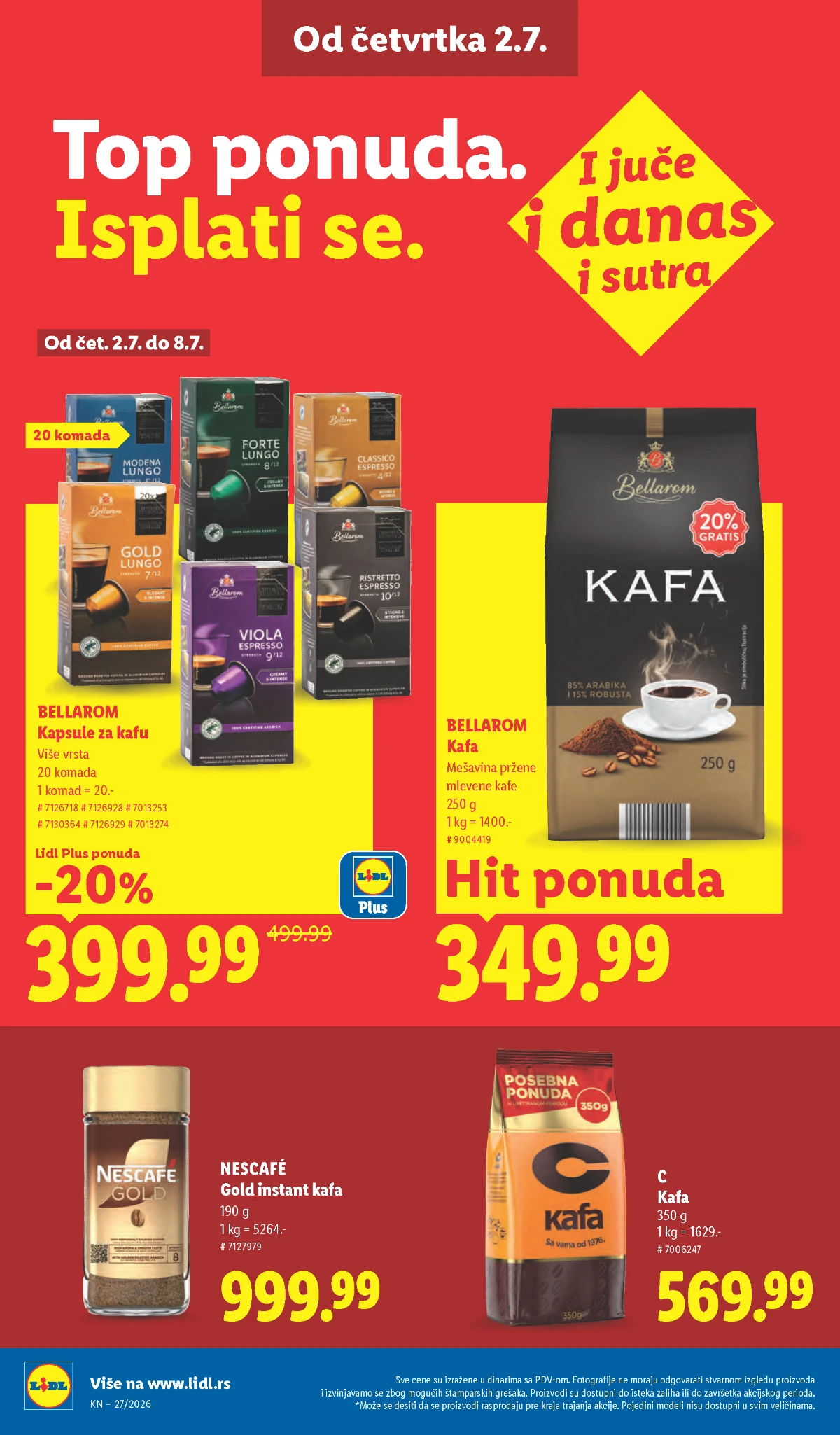 Hrana za pse i mačke, sredstva za čišćenje i kućni proizvodi u Lidl katalogu od 02.07. do 08.07.2026