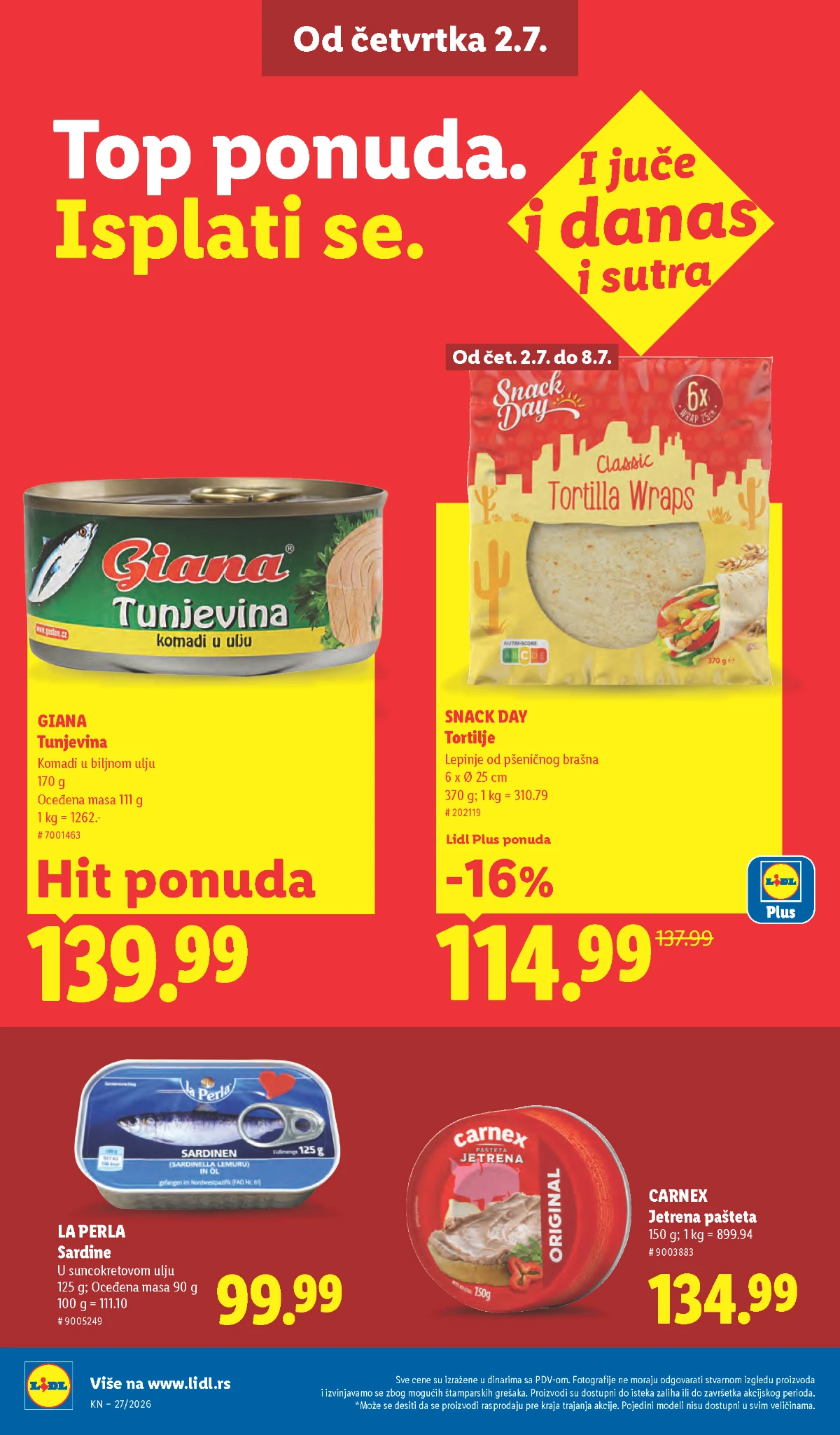 Premium vina, viski i kokteli u Lidl katalogu od 02.07. do 08.07.2026
