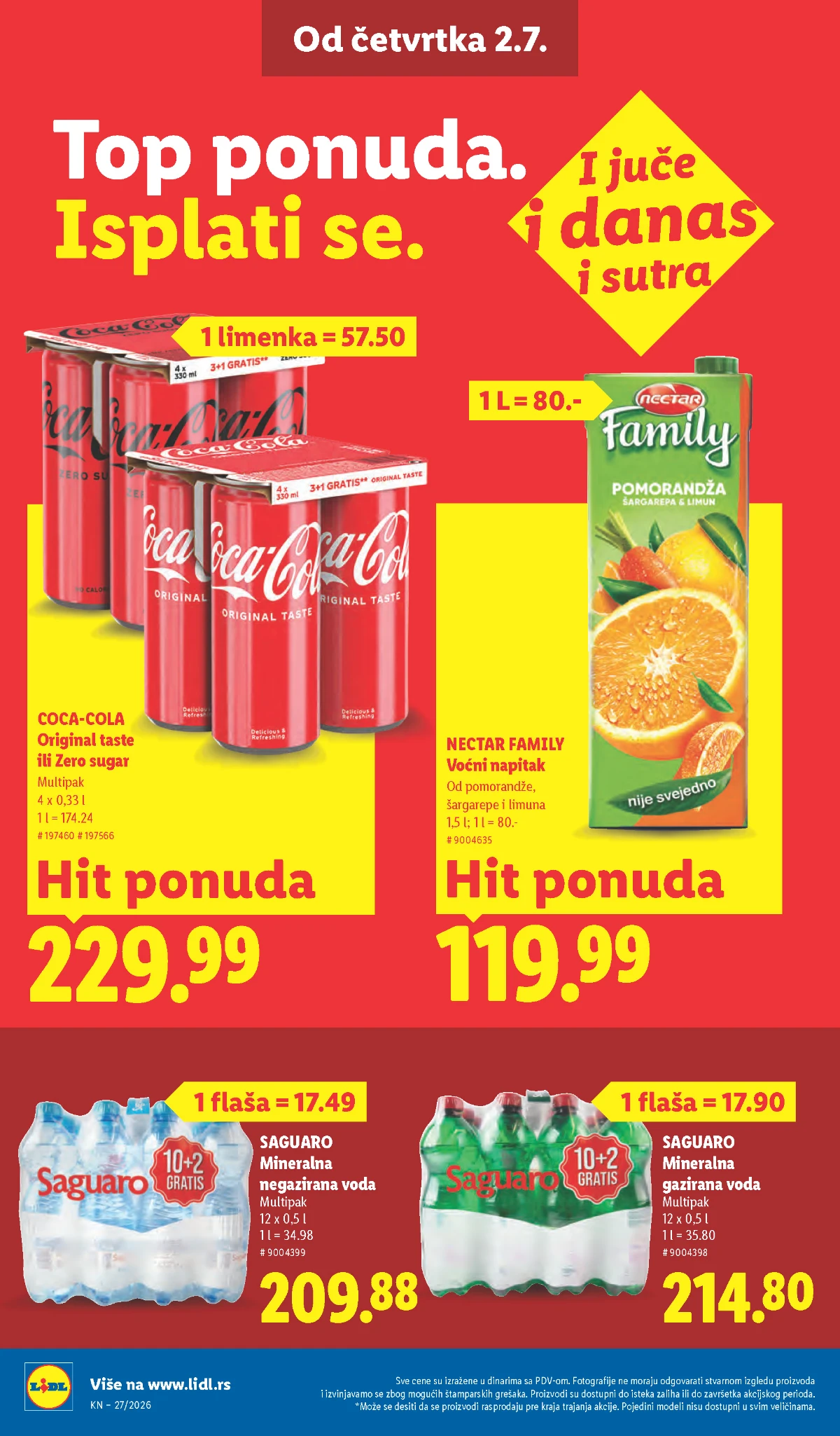 Sredstva za čišćenje, deterdženti i proizvodi za održavanje doma u Lidl katalogu