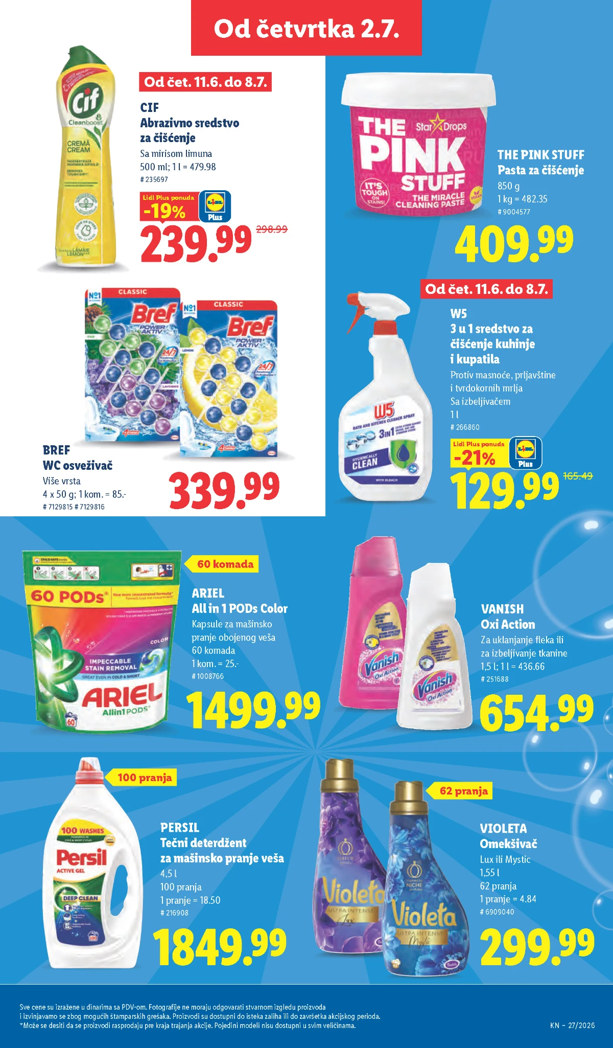 Sezonski proizvodi i letnja ponuda u Lidl katalogu od 02.07. do 08.07.2026