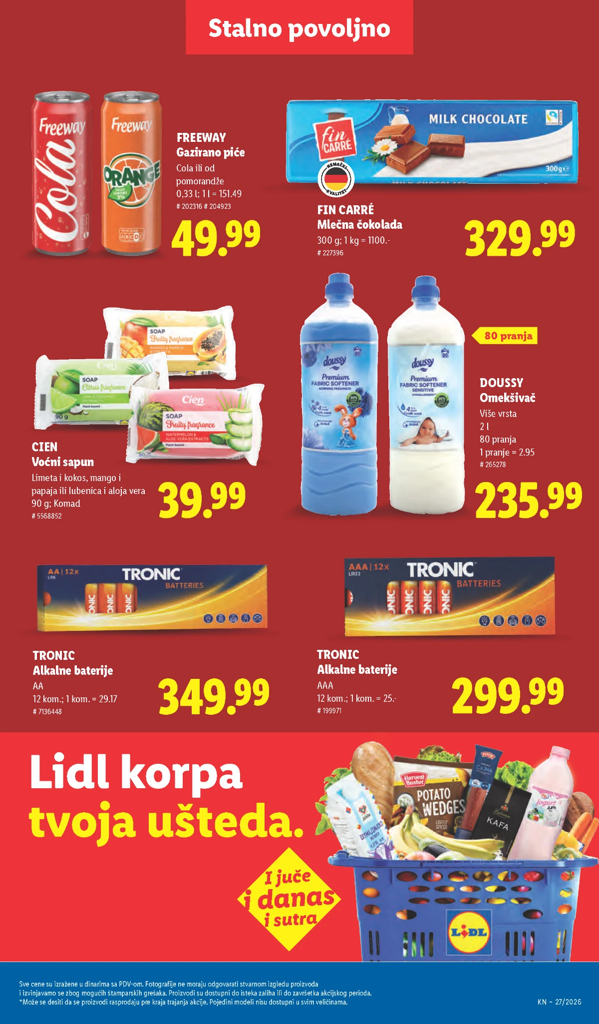 Praktični proizvodi za domaćinstvo u Lidl katalogu od 02.07. do 08.07.2026