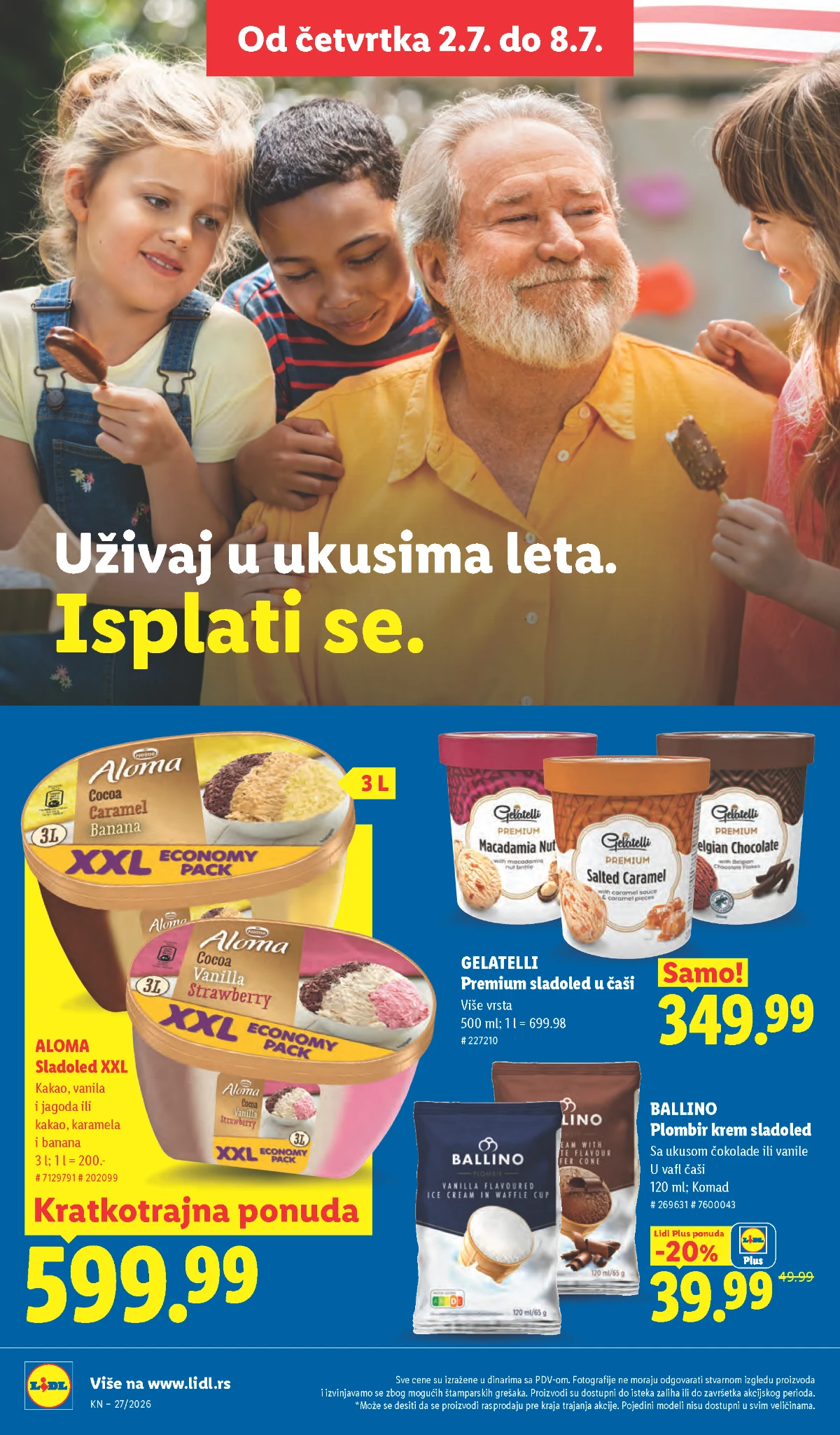 Italijanski sirevi, pesto i testenina u Lidl katalogu