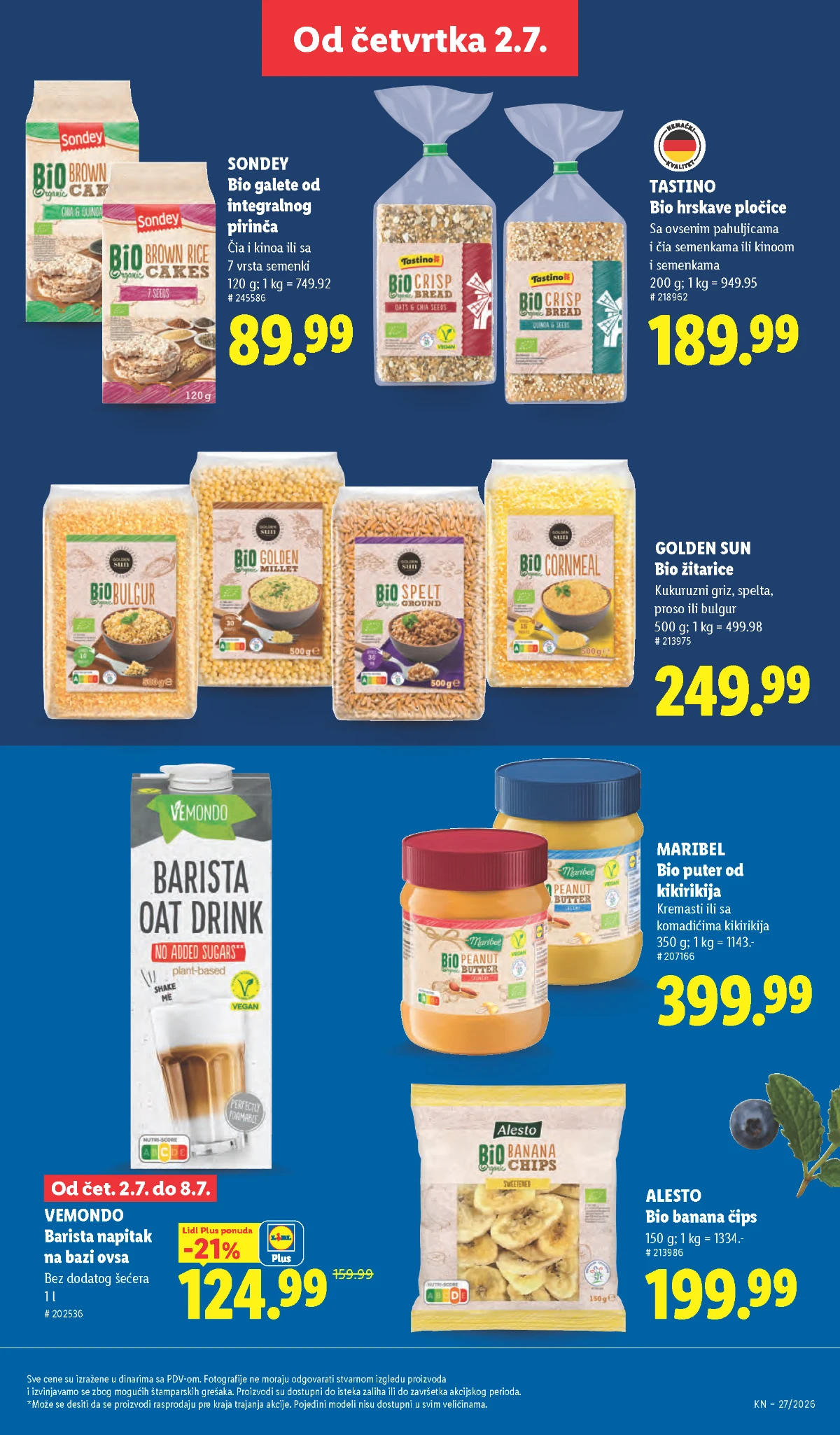 Informacije za kupce u Lidl katalogu