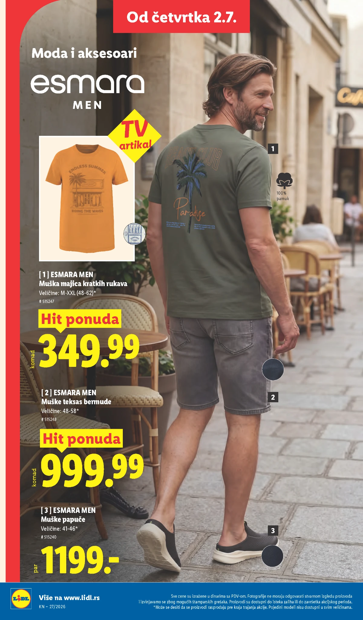 Muška letnja odeća Esmara Men u Lidl ponudi
