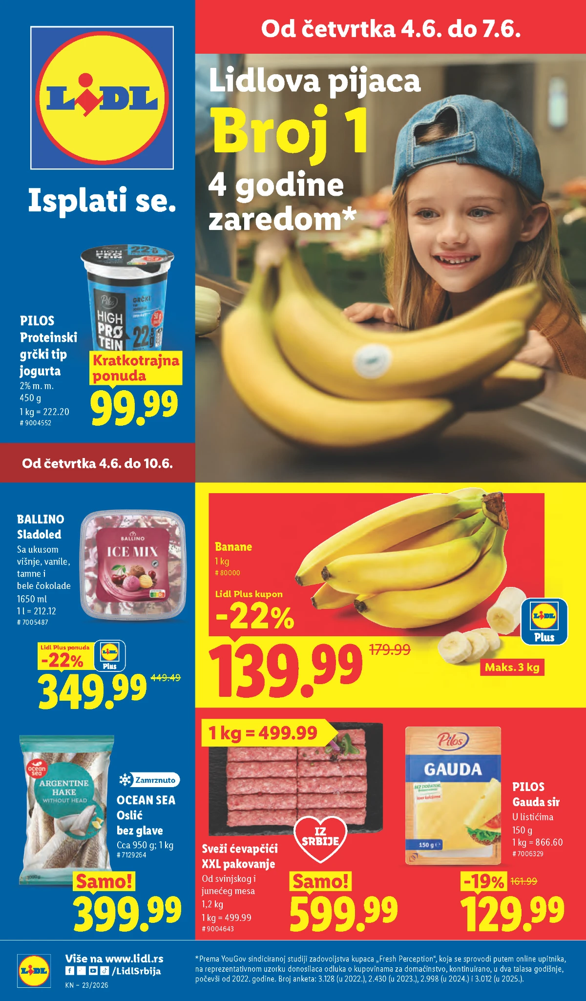 Lidl akcija do 34% popusta – voće, povrće, meso i mlečni proizvodi u Lidl pijaci
