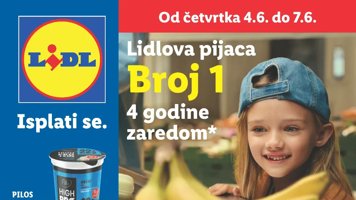 Lidl akcija do 34% sniženja – Lidlova pijaca od 04.06. do 10.06.2026