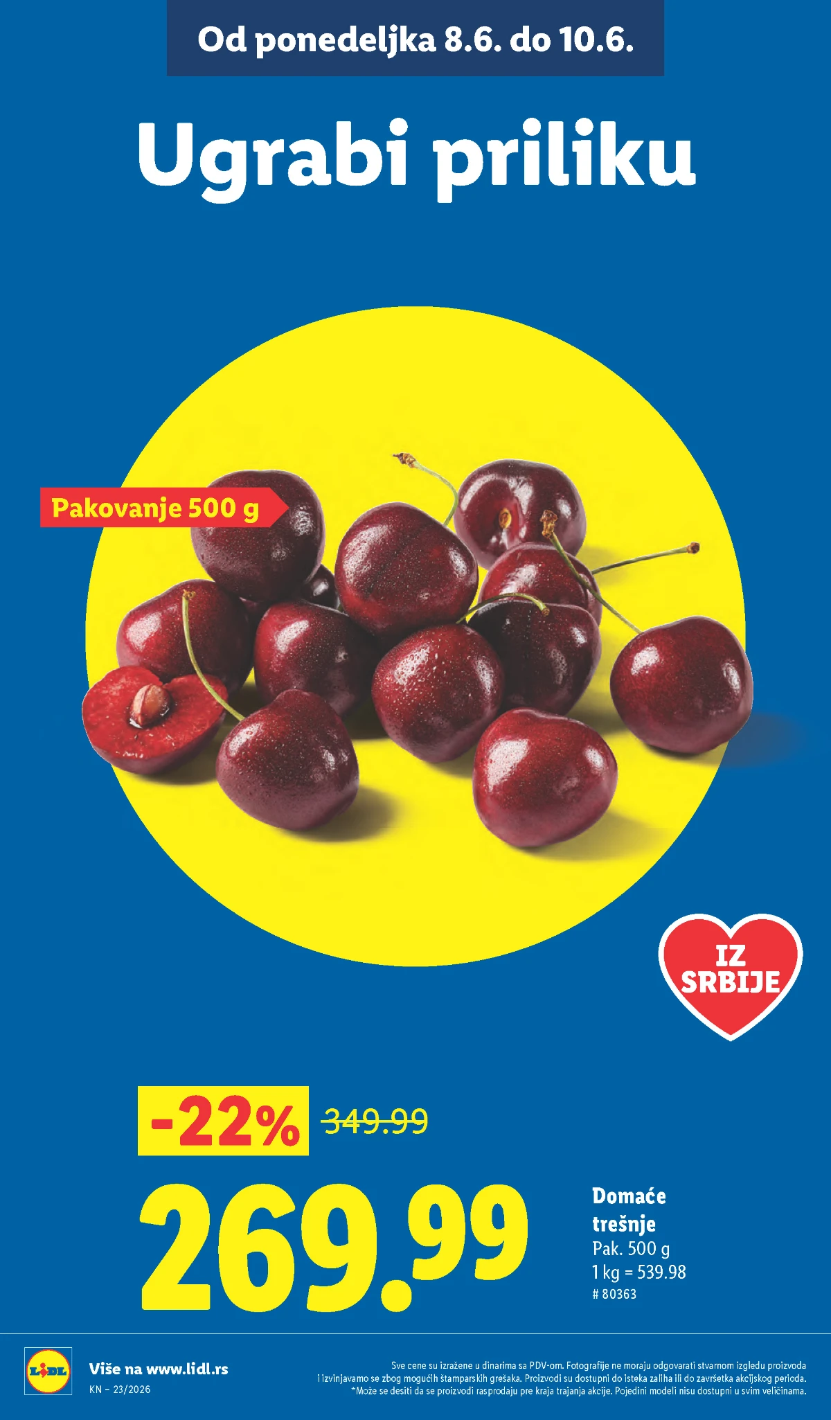 Lidlova pijaca od 04.06. do 07.06.2026 – breskve, kupus i paradajz na akciji