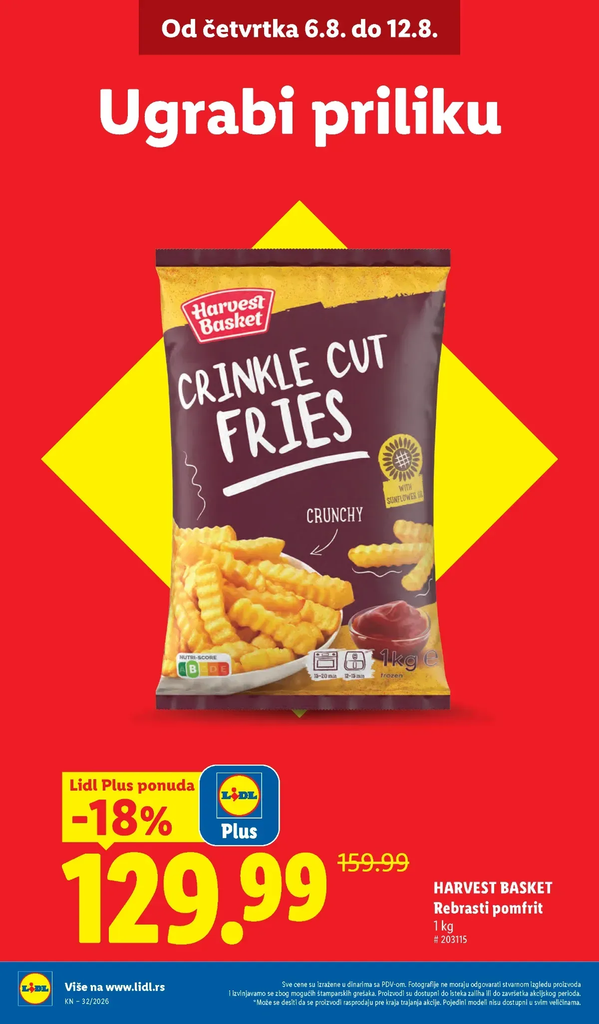 Rebrasti pomfrit i zamrznuti proizvodi u Lidl katalogu