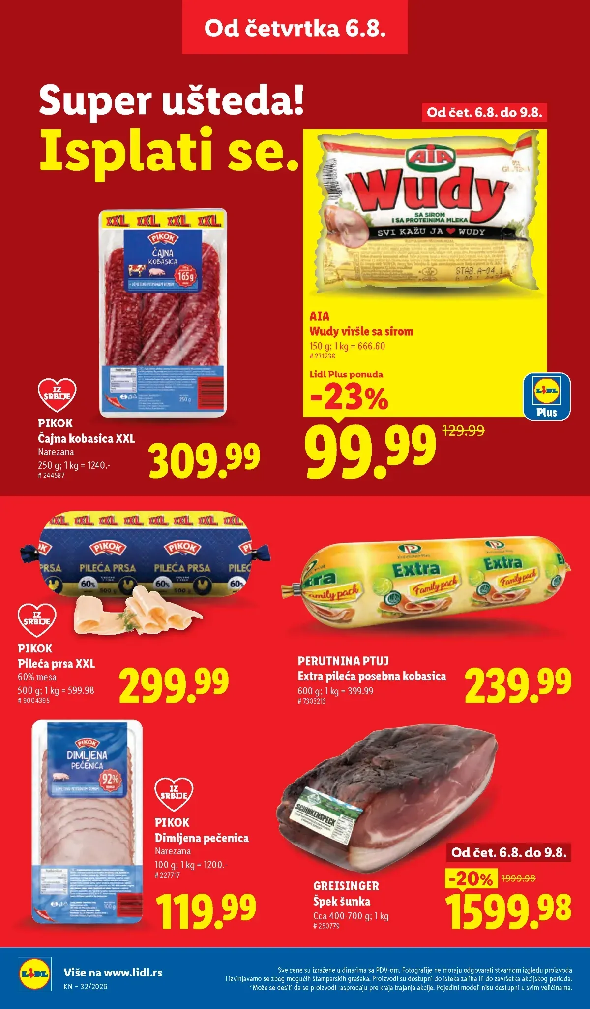 Mlečni proizvodi i jogurt u Lidl katalogu do 12.08.2026.