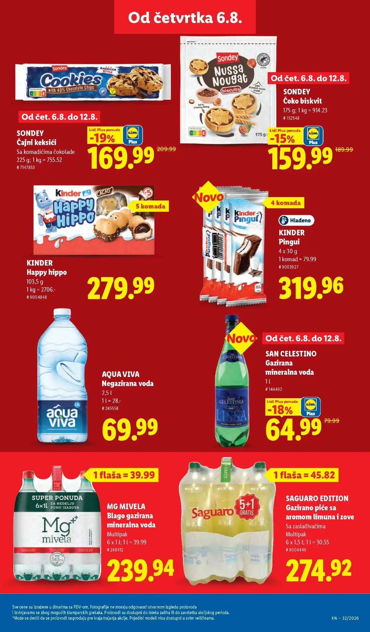 Čokolade, keksi i slatkiši u Lidl katalogu do 12.08.2026.