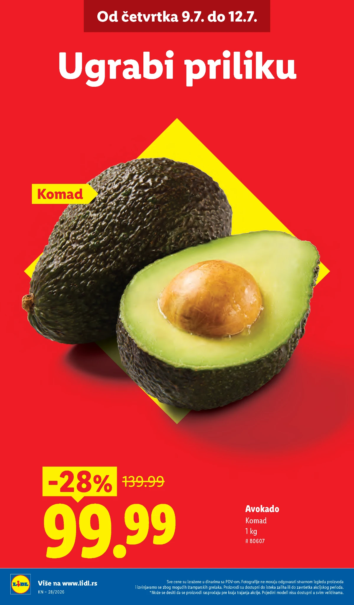 Lidl katalog strana 2 – avokado na akciji i nove Lidl Plus ponude