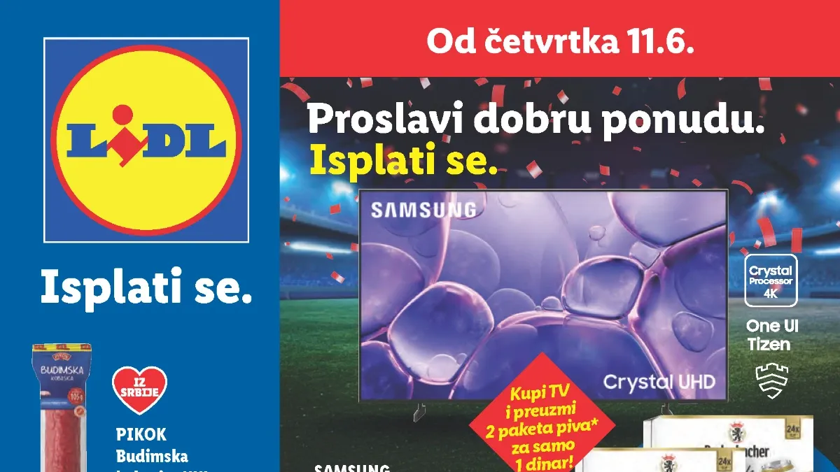 Lidl akcija do 33% popusta – Lidlova pijaca, mesara i pekara do 17.06.2026