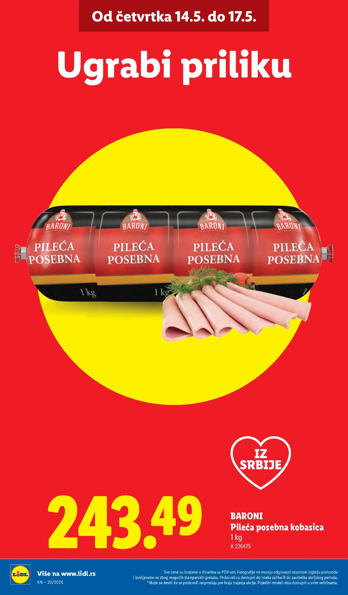 Lidl pekara maj 2026 – integralni đevrek, krofne i kroasani po akcijskim cenama