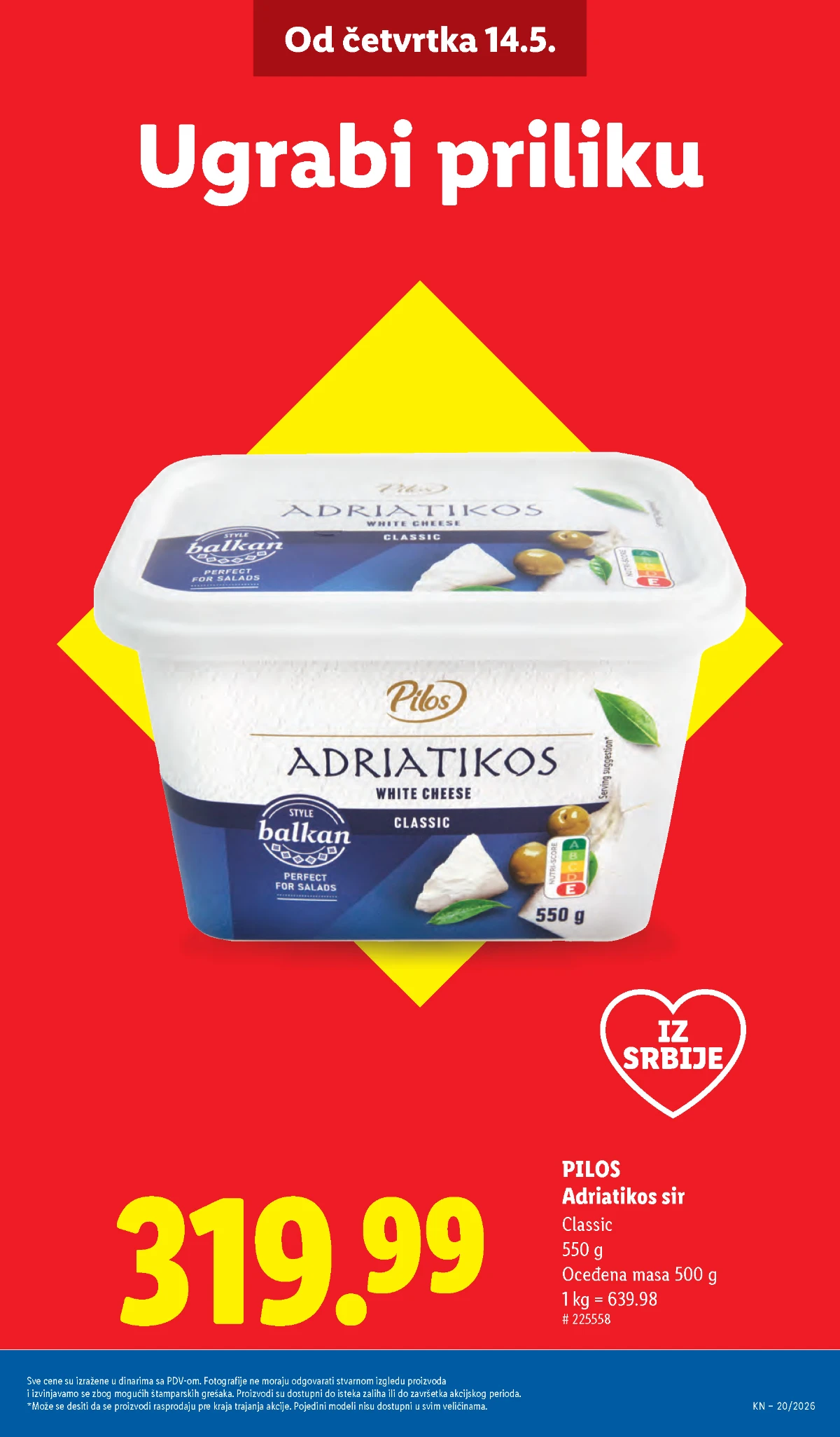 Lidl Pilos akcija maj 2026 – mleko, jogurt i mladi sir po hit cenama