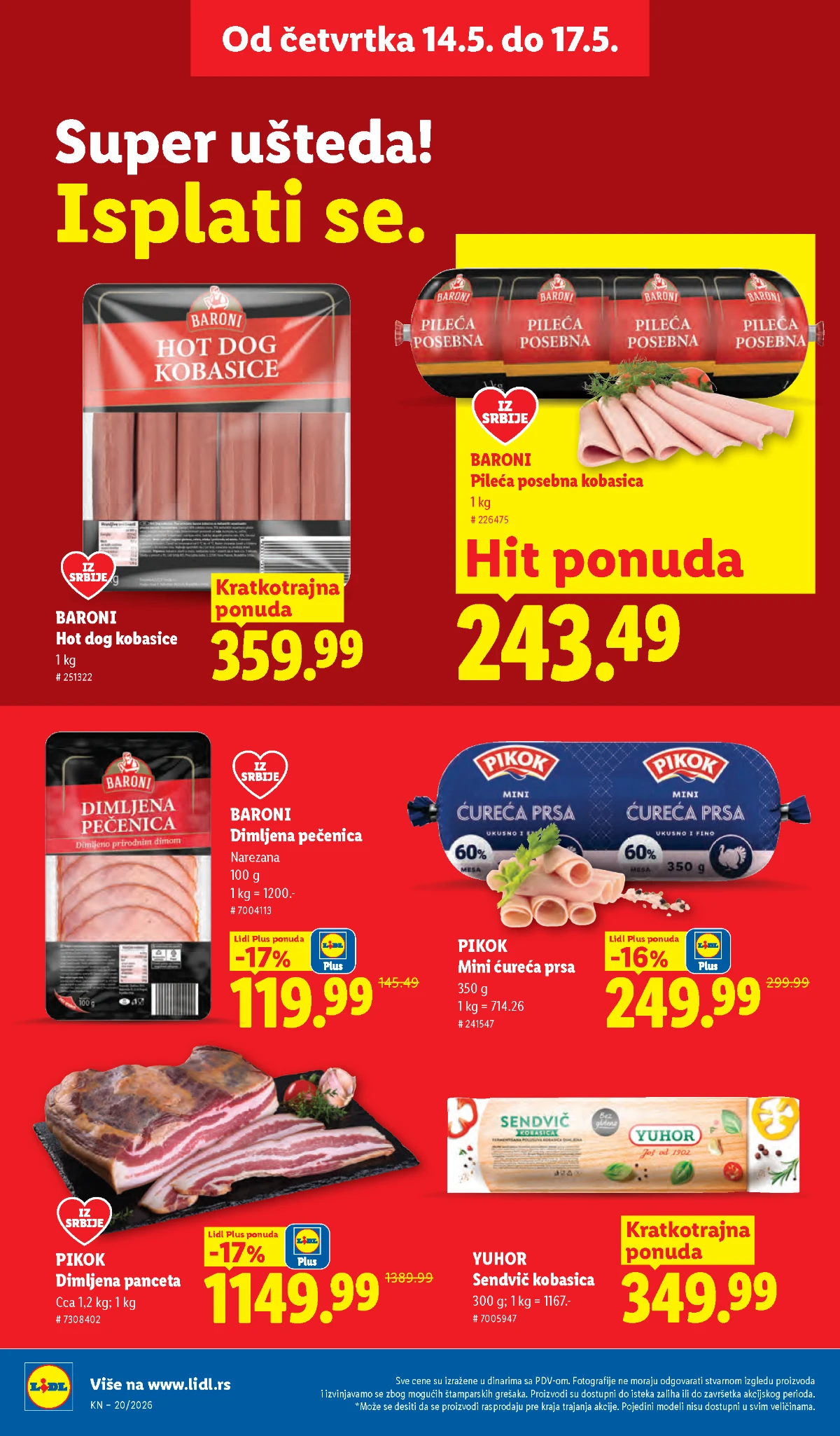 Lidl katalog akcija strana 20 hit ponude Srbija 2026