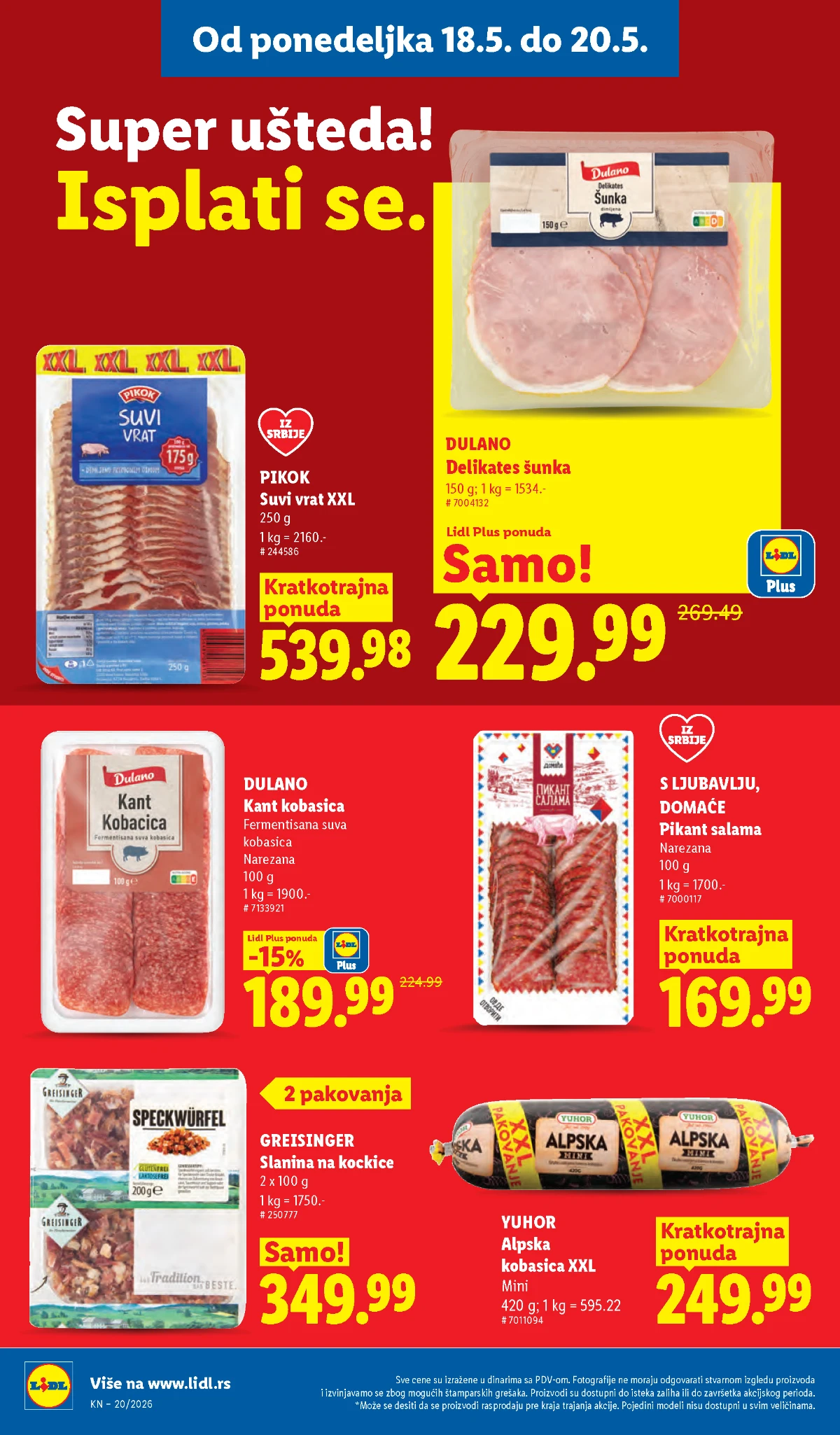 Lidl katalog akcija strana 92 hit ponude Srbija 2026