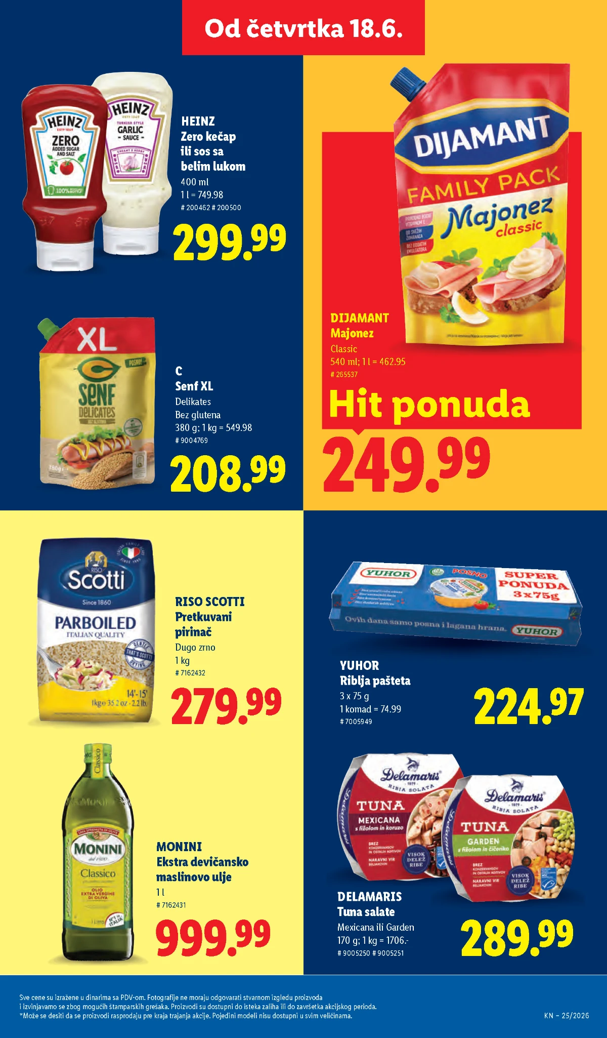 Barilla proizvodi, pesto sos i smrznuto povrće po Lidl cenama