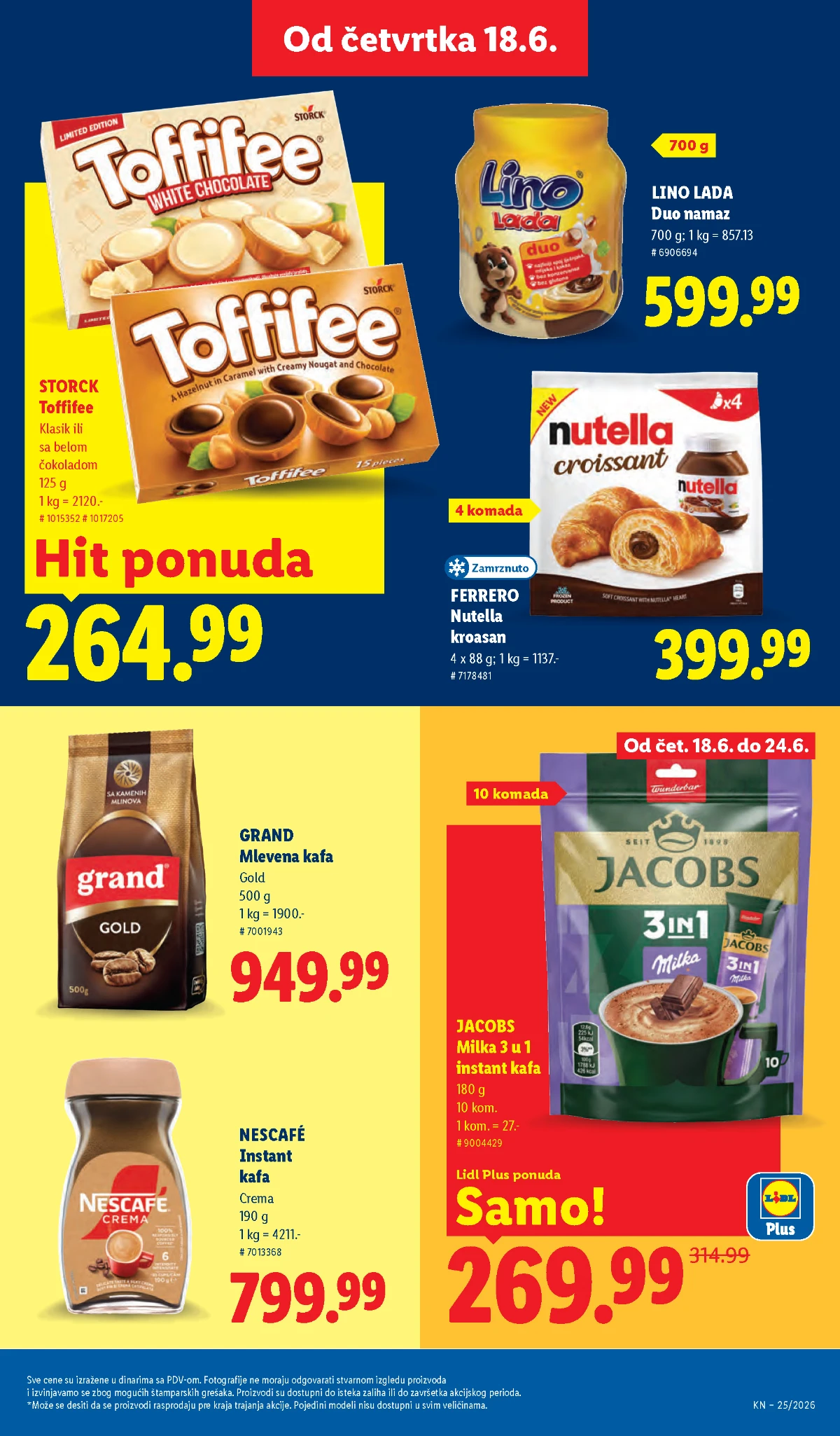 Kinder proizvodi, kroasani, Giotto praline i Jaffa keks po akcijskim cenama