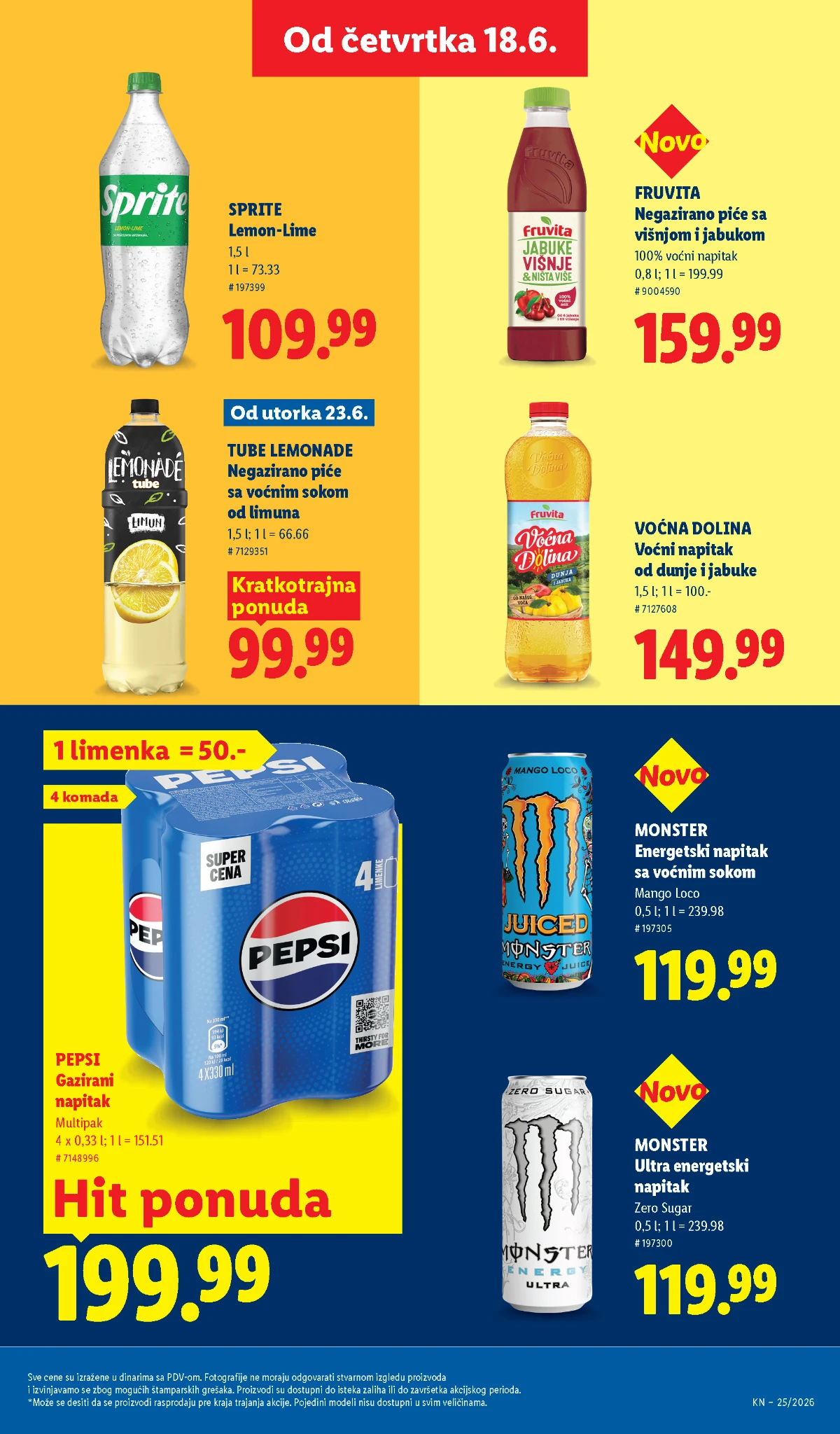 Rosa voda, Fanta, Schweppes i Aqua Viva proizvodi po akcijskim cenama