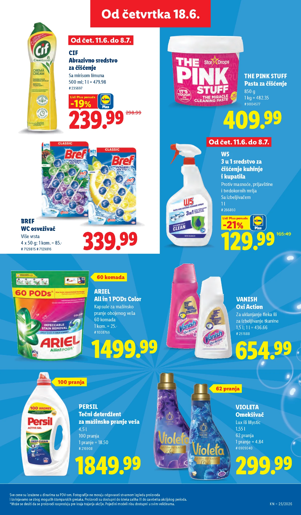 Persil Ariel Vanish Violeta i Pink Stuff na akciji